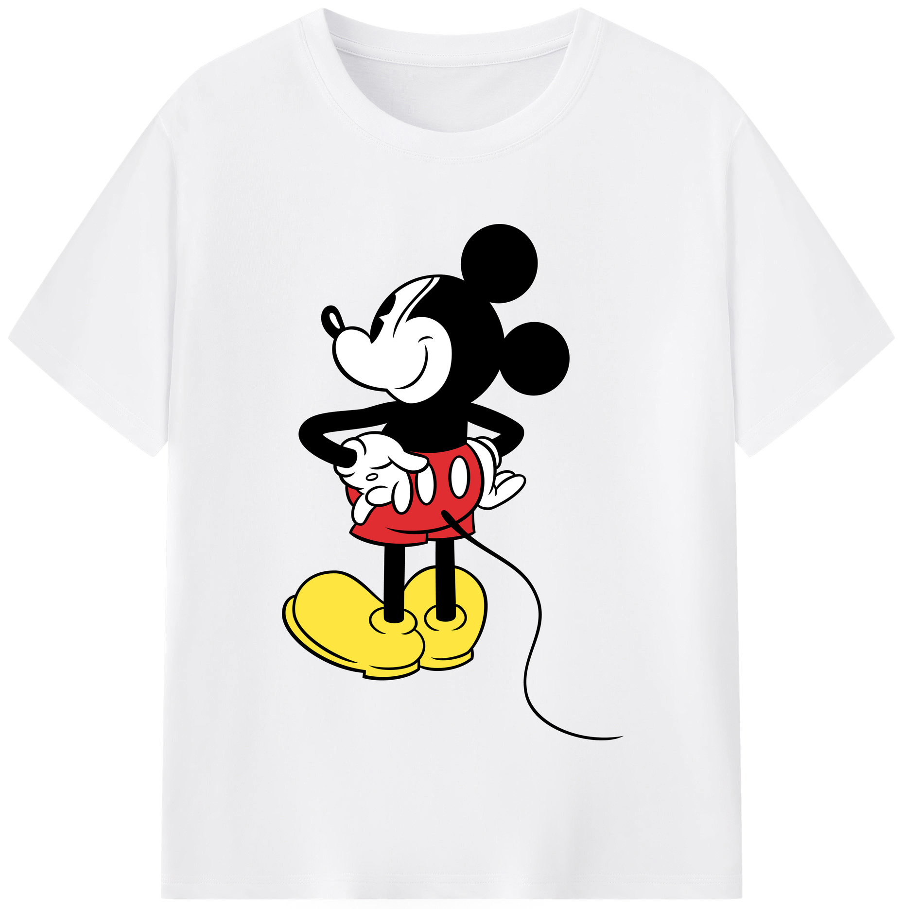 （画像用） ミッキーマウス Mickey Mouse 綿100％半袖Tシャツ（フロントプリント）