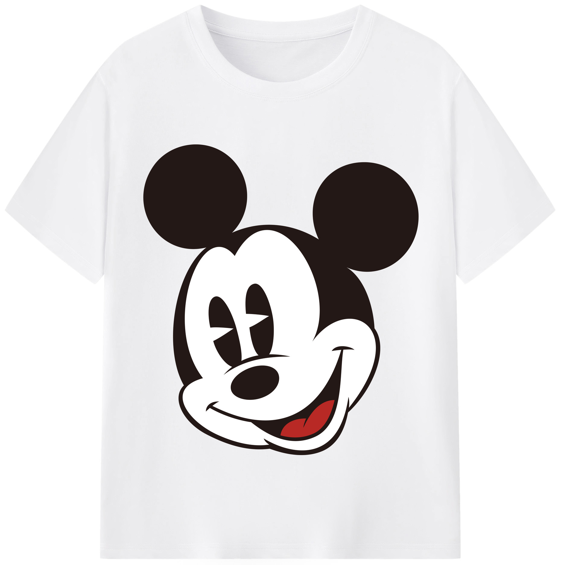 （画像用） ミッキーマウス Mickey Mouse 綿100％半袖Tシャツ（フロントプリント）