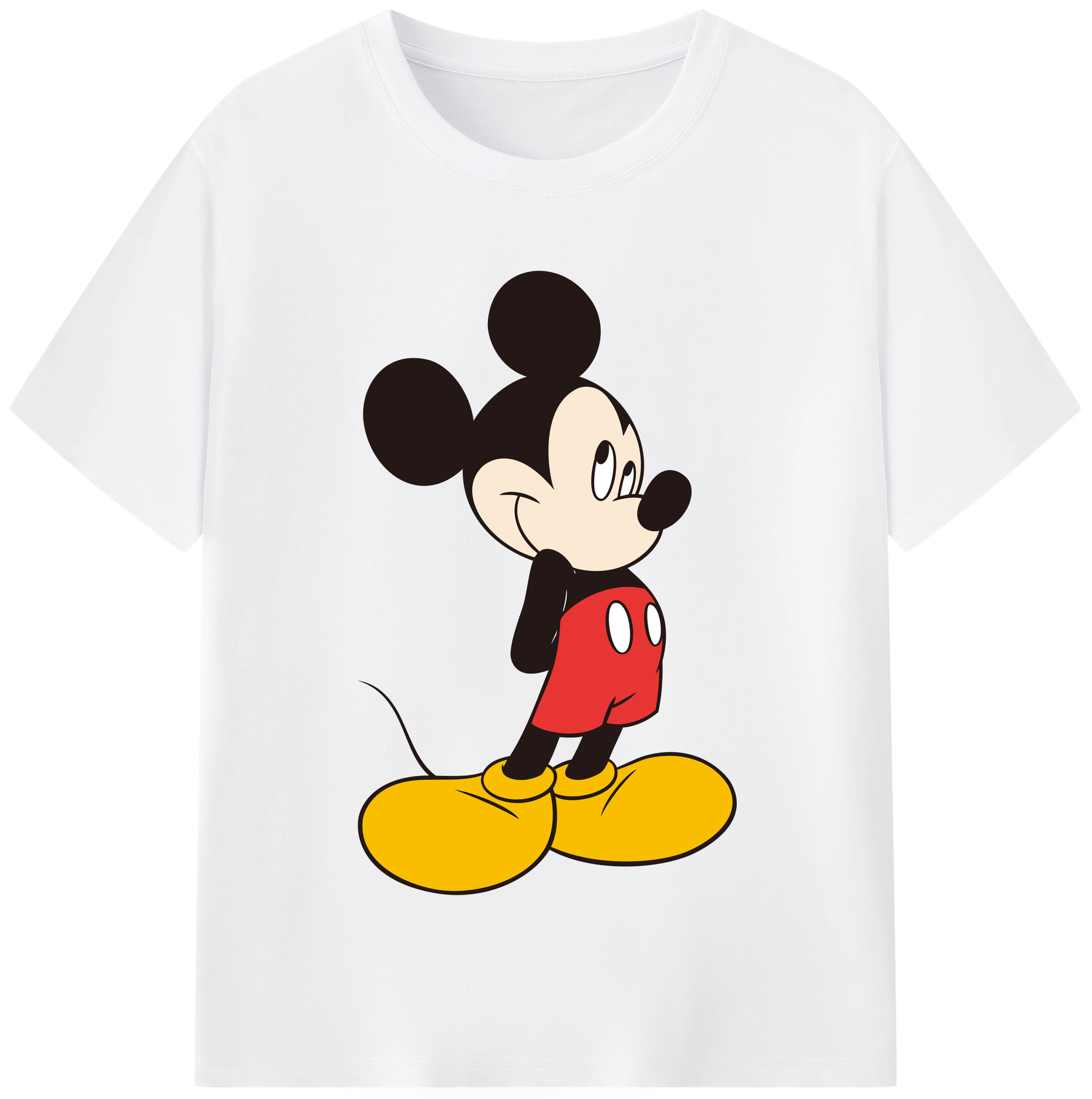 （画像用） ミッキーマウス Mickey Mouse 綿100％半袖Tシャツ（フロントプリント）