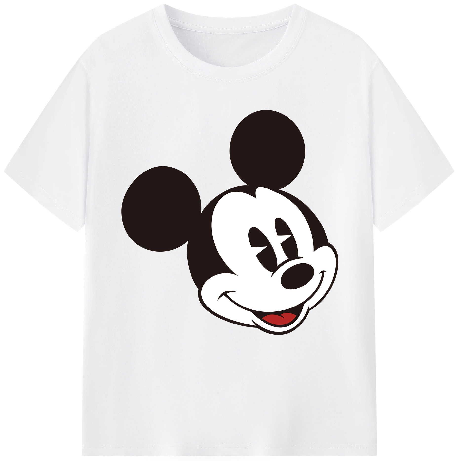 （画像用） ミッキーマウス Mickey Mouse 綿100％半袖Tシャツ（フロントプリント）