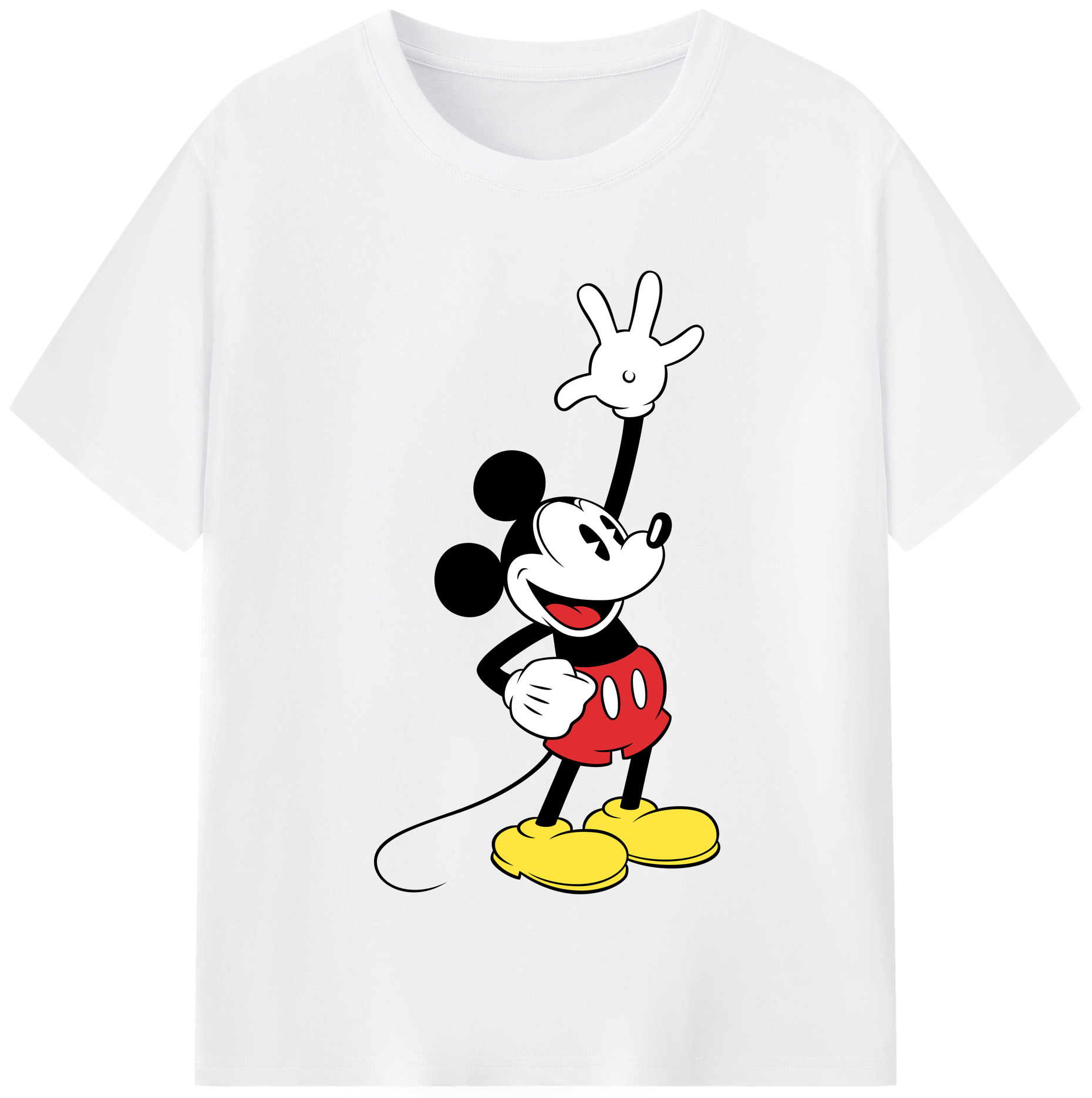 （画像用） ミッキーマウス Mickey Mouse 綿100％半袖Tシャツ（フロントプリント）
