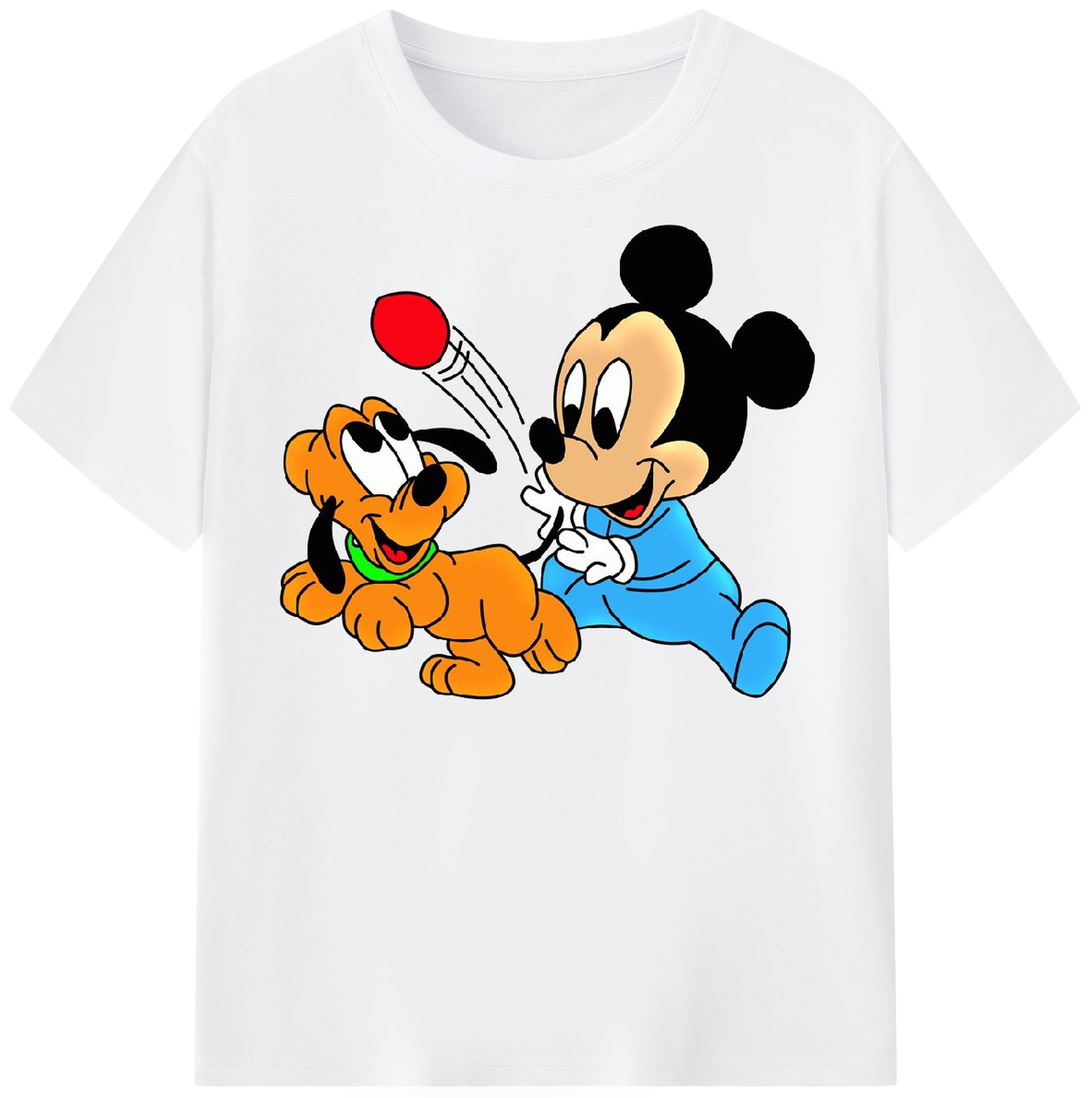 （画像用） ミッキーマウス Mickey Mouse 綿100％半袖Tシャツ（フロントプリント）