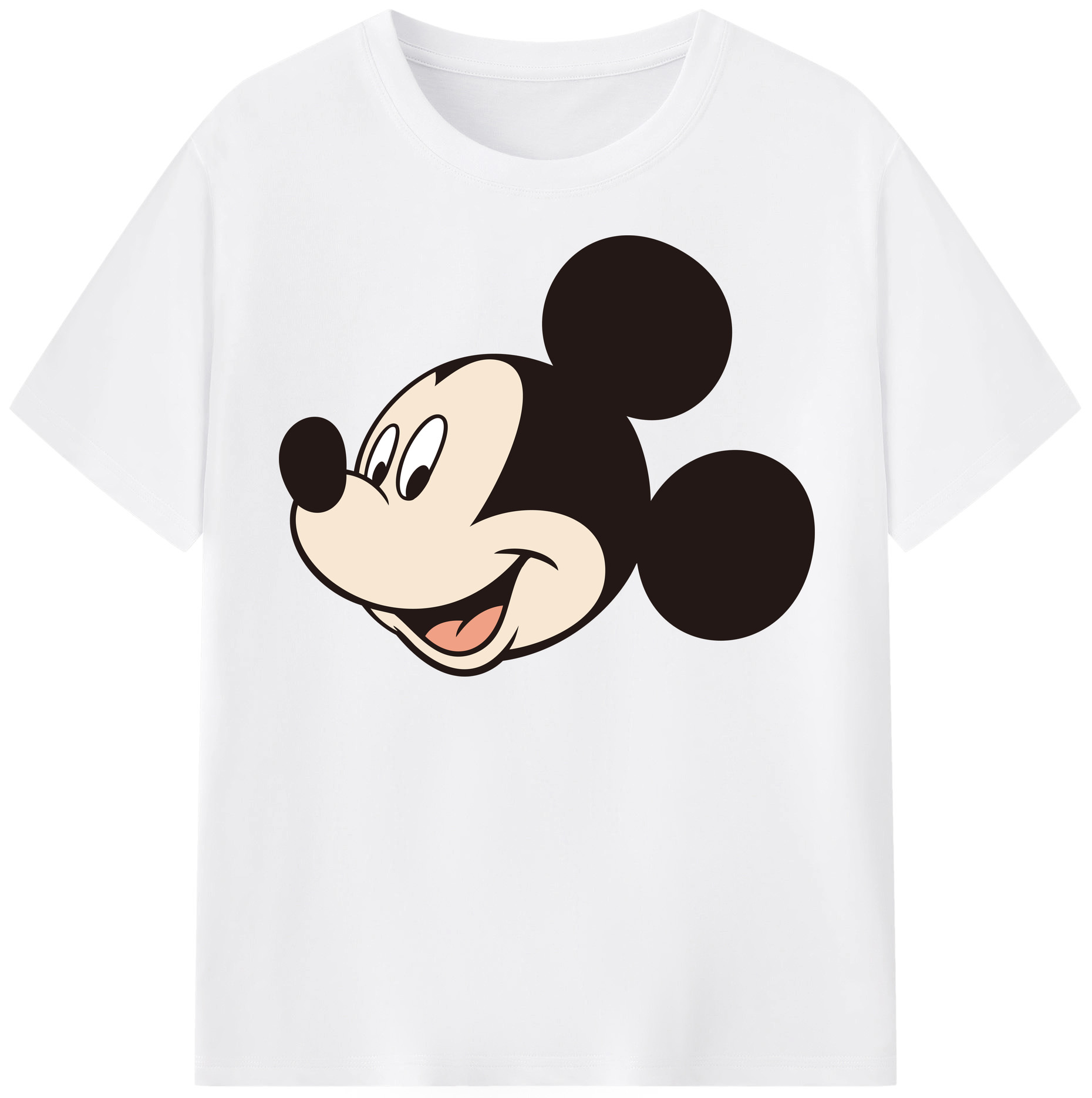 （画像用） ミッキーマウス Mickey Mouse 綿100％半袖Tシャツ（フロントプリント）