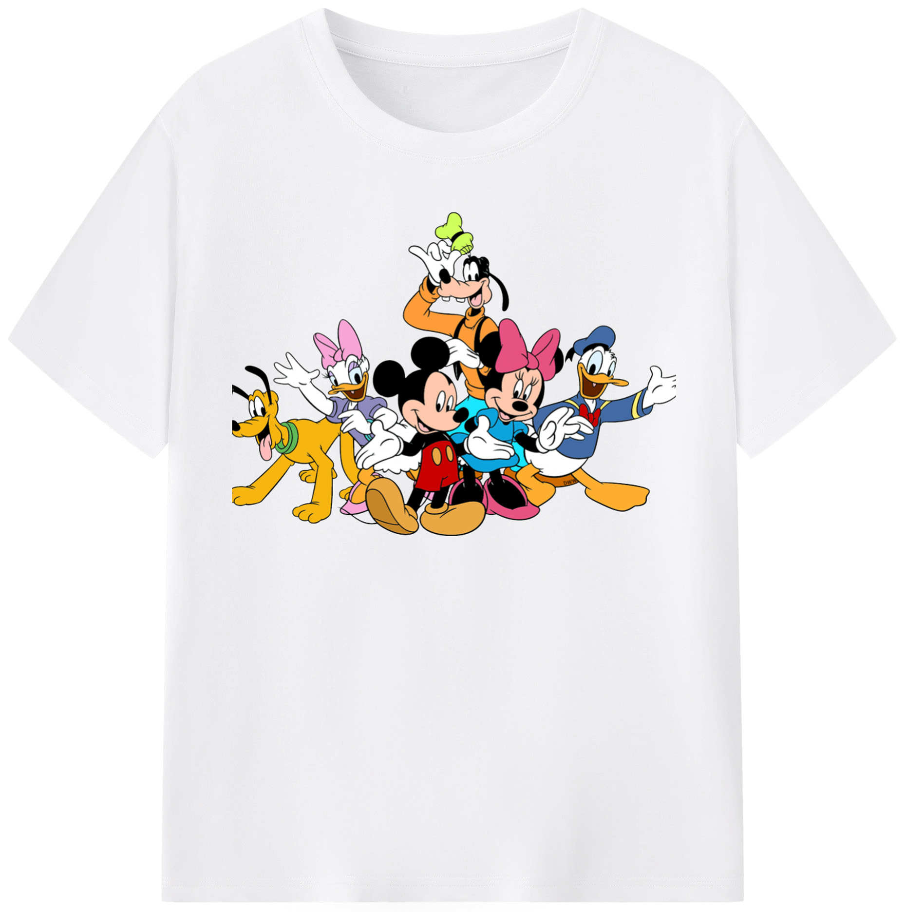 （画像用） ミッキーマウス Mickey Mouse 綿100％半袖Tシャツ（フロントプリント）