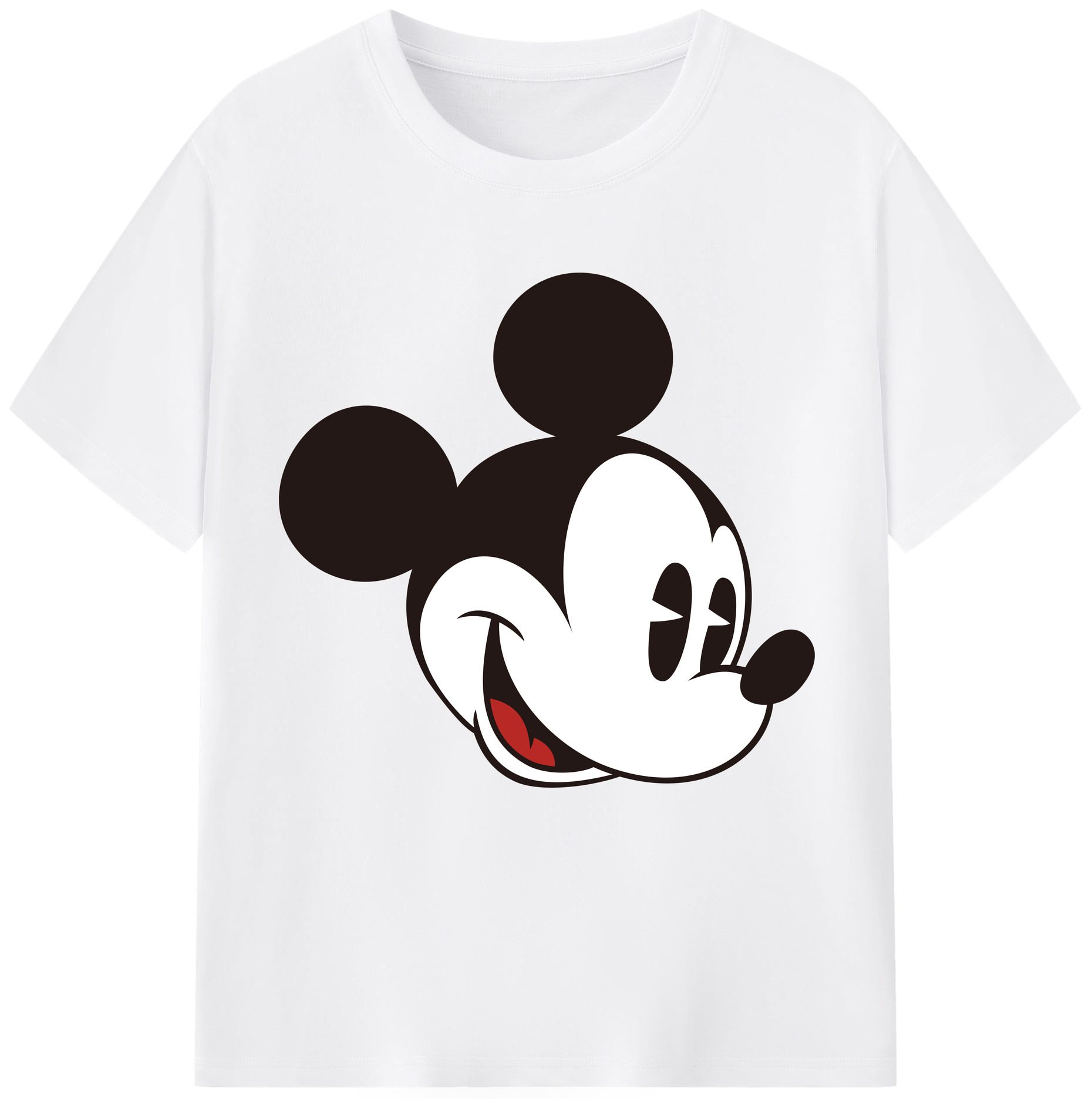 （画像用） ミッキーマウス Mickey Mouse 綿100％半袖Tシャツ（フロントプリント）