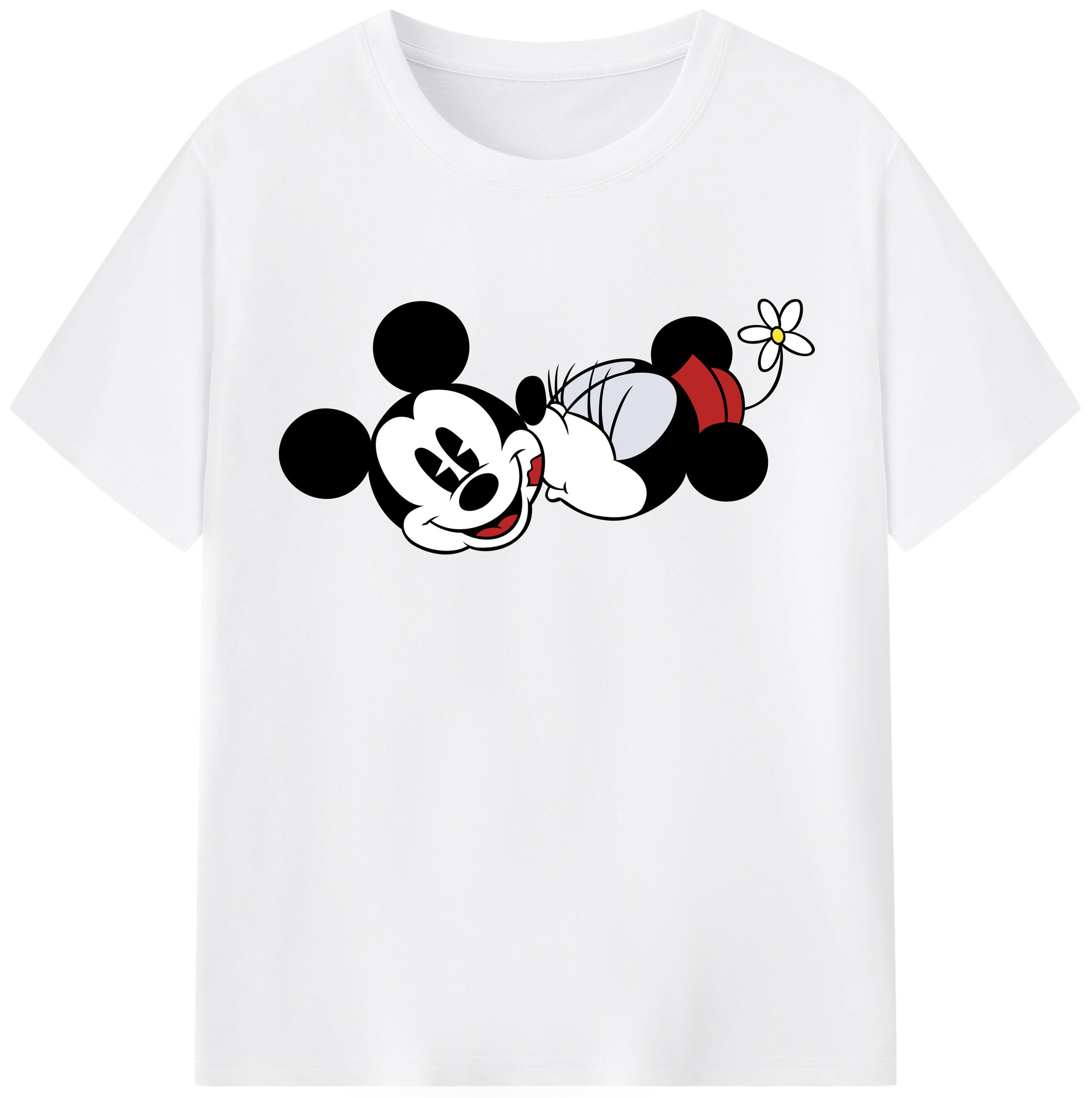 （画像用） ミッキーマウス Mickey Mouse 綿100％半袖Tシャツ（フロントプリント）