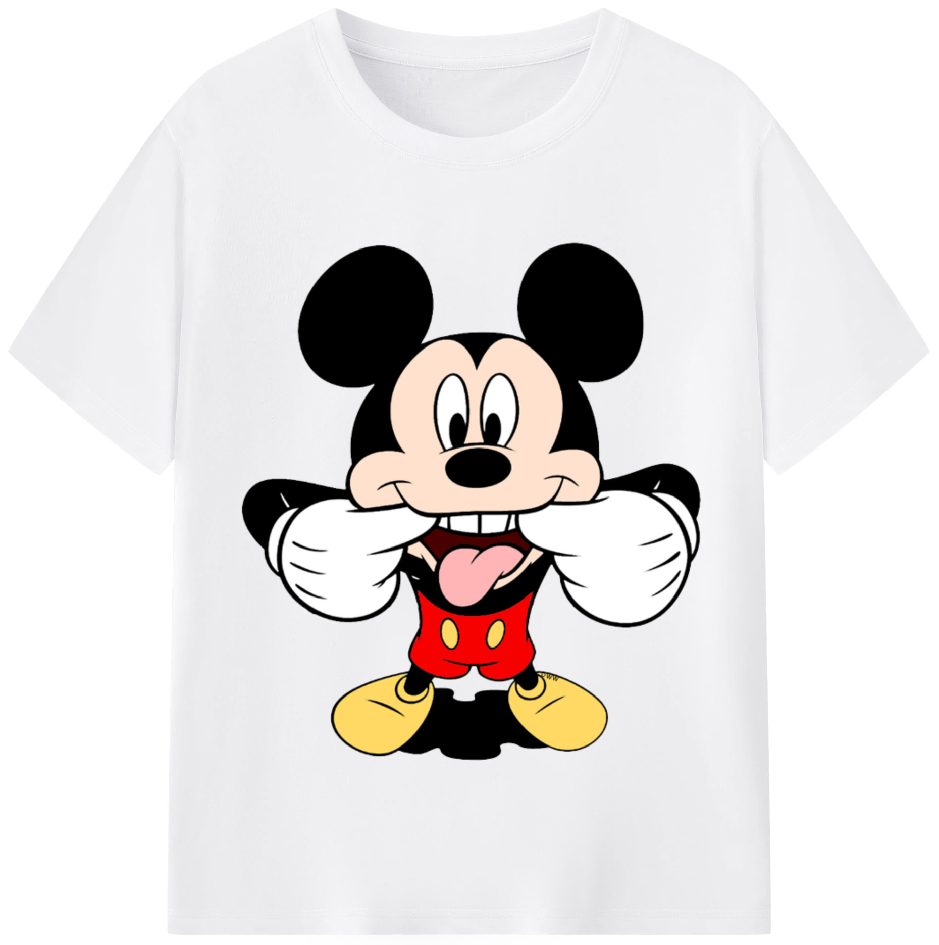 （画像用） ミッキーマウス Mickey Mouse 綿100％半袖Tシャツ（フロントプリント）