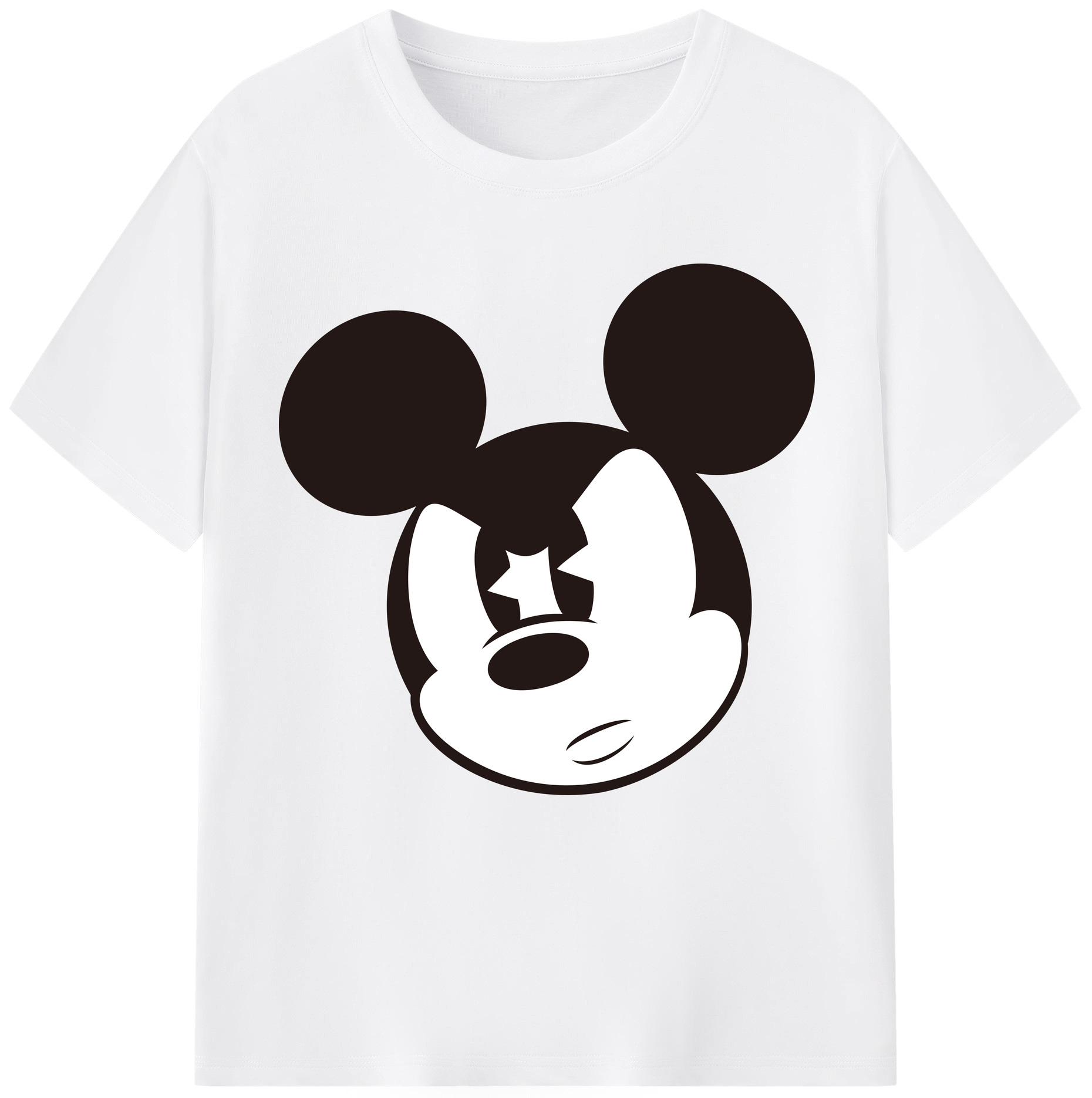 （画像用） ミッキーマウス Mickey Mouse 綿100％半袖Tシャツ（フロントプリント）