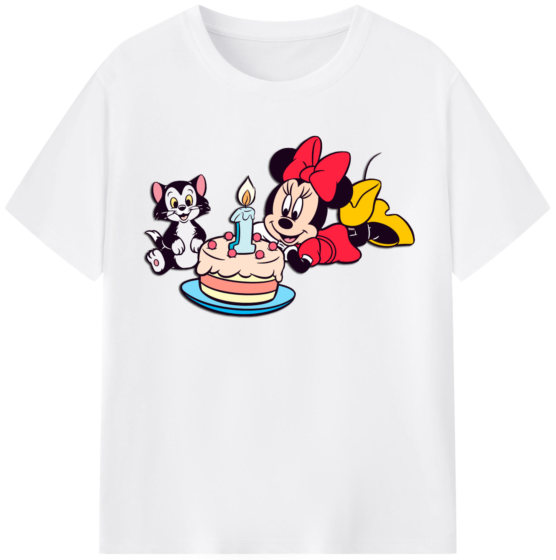 （画像用） ミッキーマウス Mickey Mouse 綿100％半袖Tシャツ（フロントプリント）