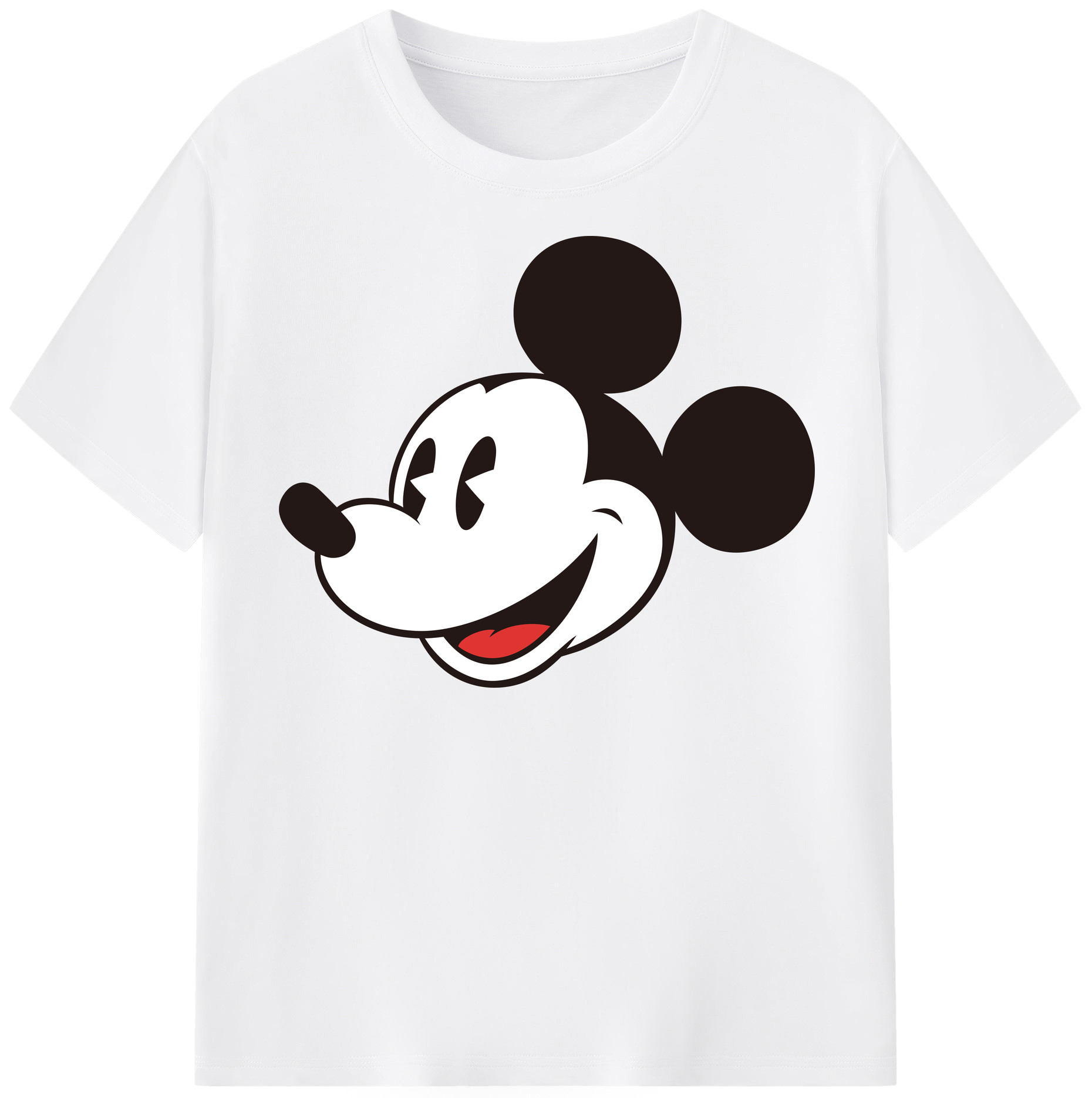 （画像用） ミッキーマウス Mickey Mouse 綿100％半袖Tシャツ（フロントプリント）