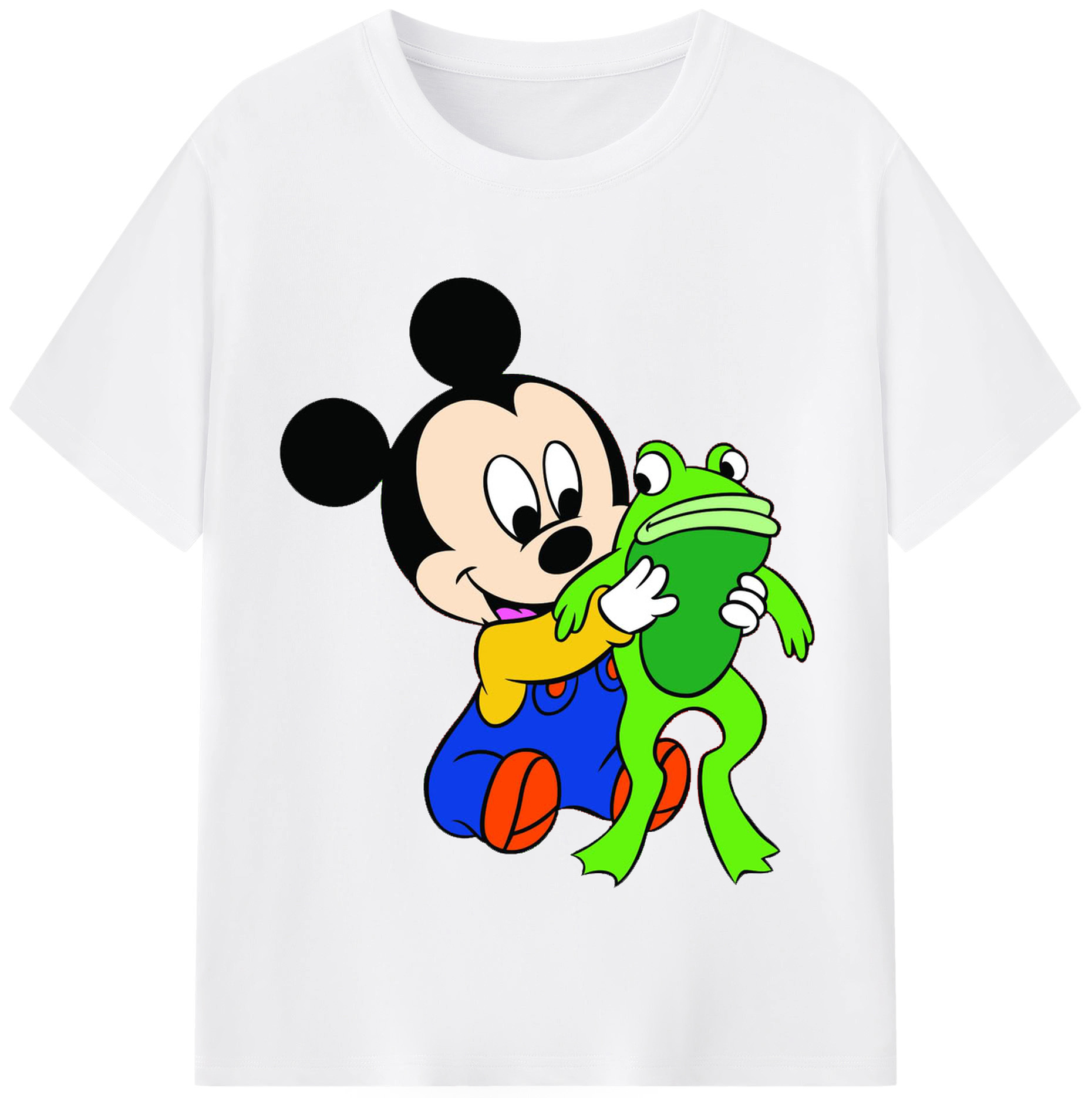 （画像用） ミッキーマウス Mickey Mouse 綿100％半袖Tシャツ（フロントプリント）