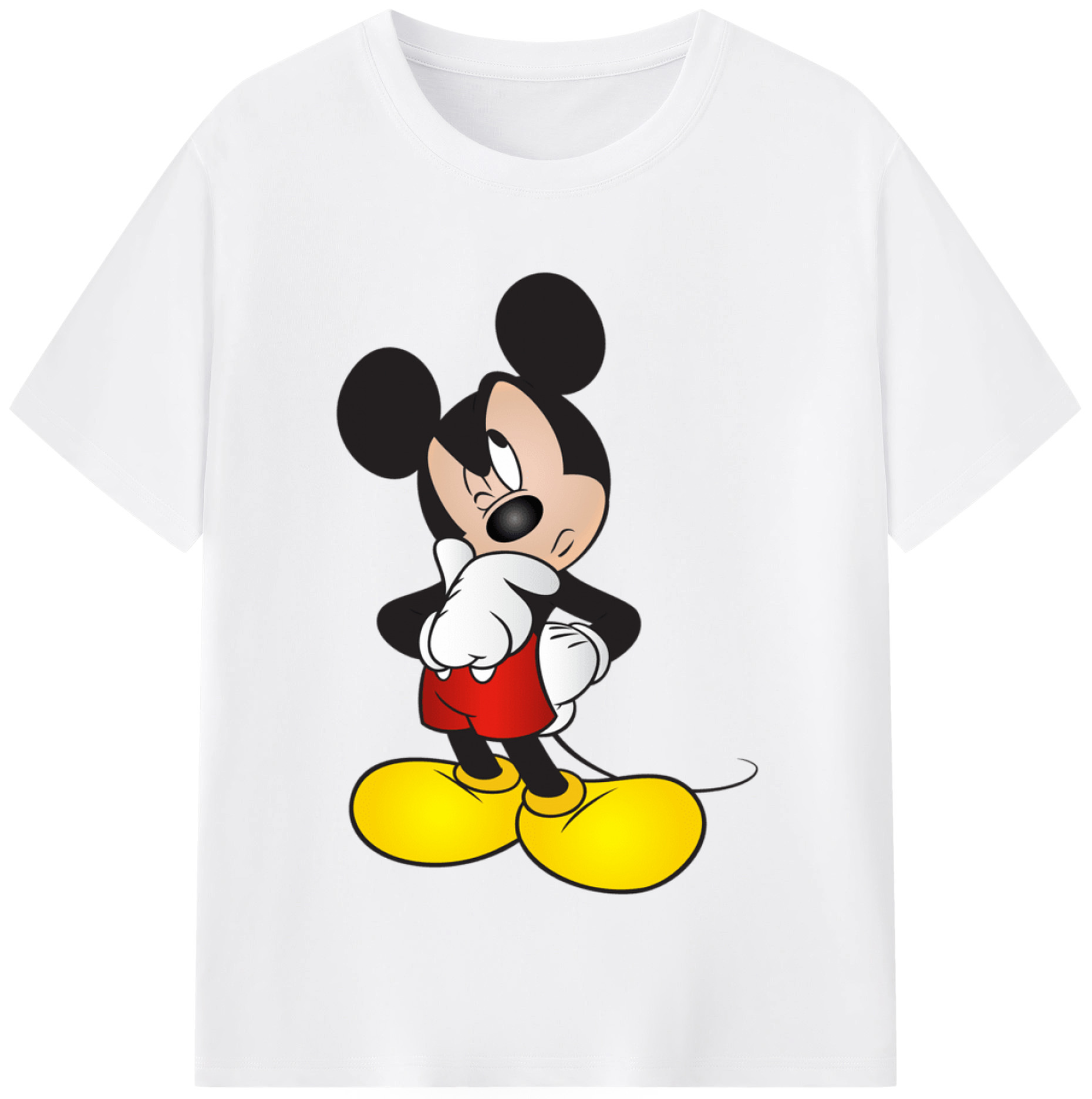 （画像用） ミッキーマウス Mickey Mouse 綿100％半袖Tシャツ（フロントプリント）