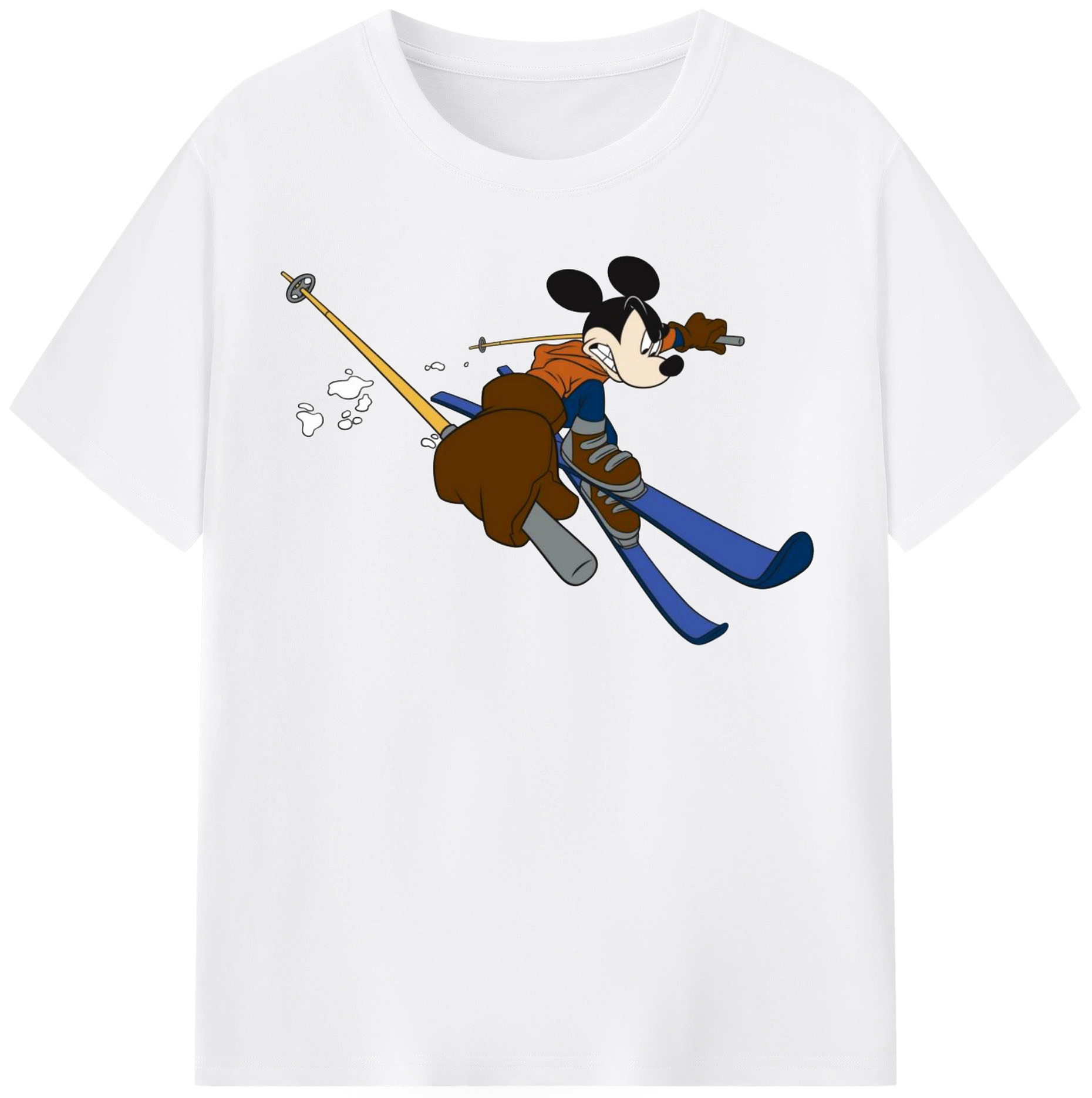 （画像用） ミッキーマウス Mickey Mouse 綿100％半袖Tシャツ（フロントプリント）
