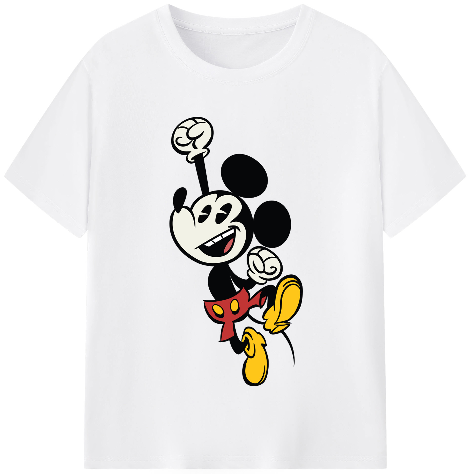 （画像用） ミッキーマウス Mickey Mouse 綿100％半袖Tシャツ（フロントプリント）