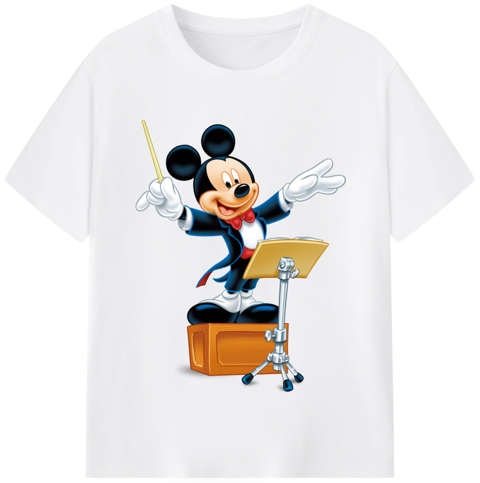 （画像用） ミッキーマウス Mickey Mouse 綿100％半袖Tシャツ（フロントプリント）