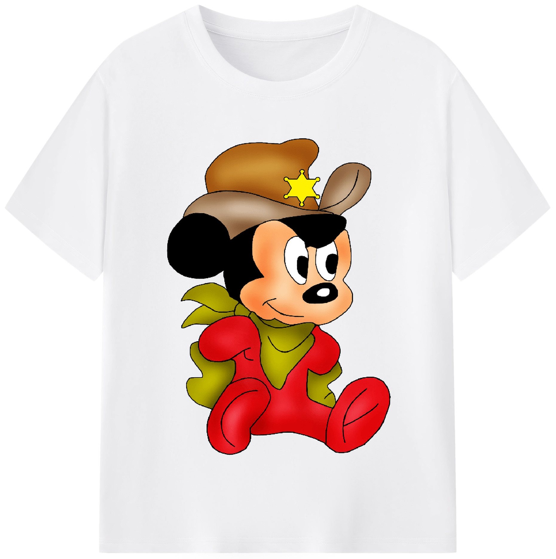 （画像用） ミッキーマウス Mickey Mouse 綿100％半袖Tシャツ（フロントプリント）