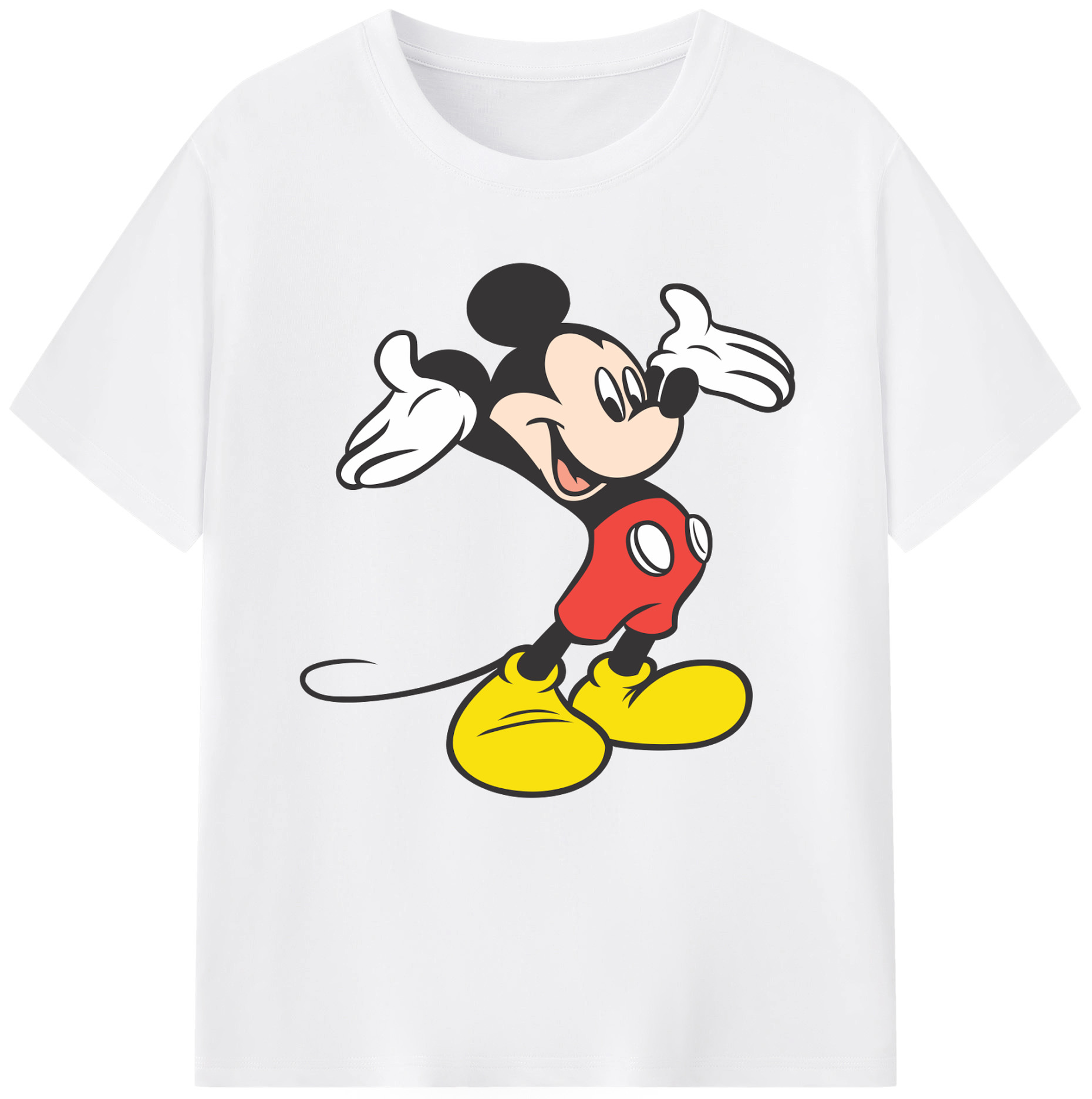 （画像用） ミッキーマウス Mickey Mouse 綿100％半袖Tシャツ（フロントプリント）