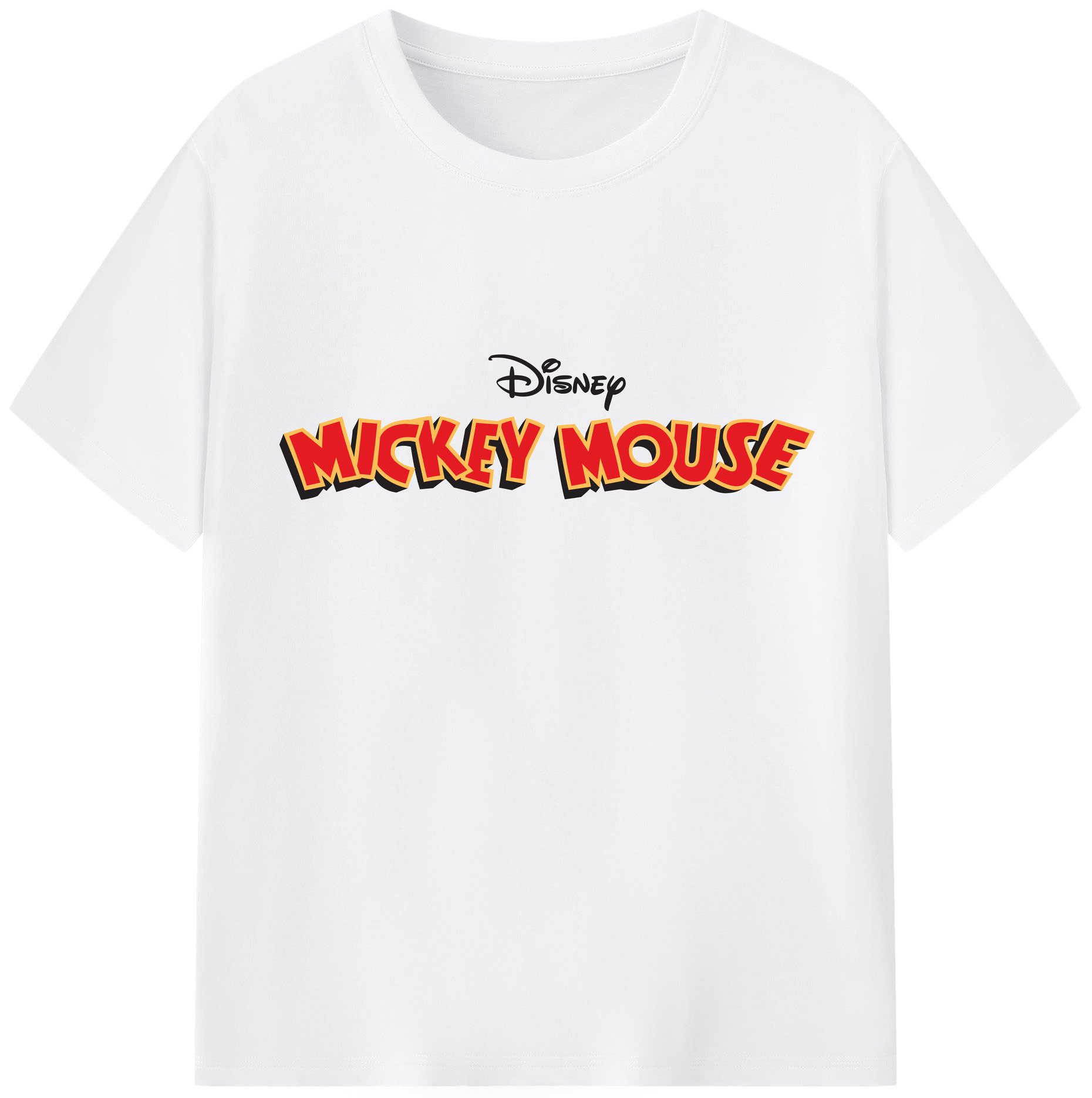 （画像用） ミッキーマウス Mickey Mouse 綿100％半袖Tシャツ（フロントプリント）