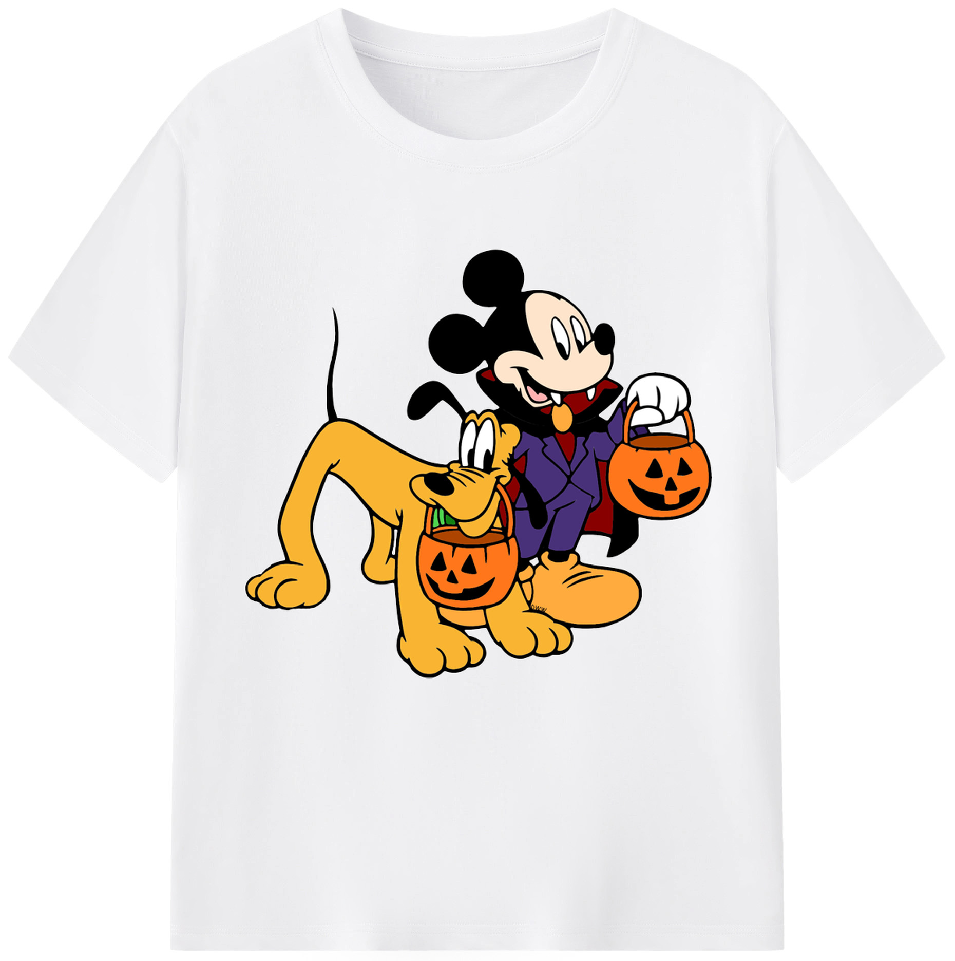 （画像用） ミッキーマウス Mickey Mouse 綿100％半袖Tシャツ（フロントプリント）