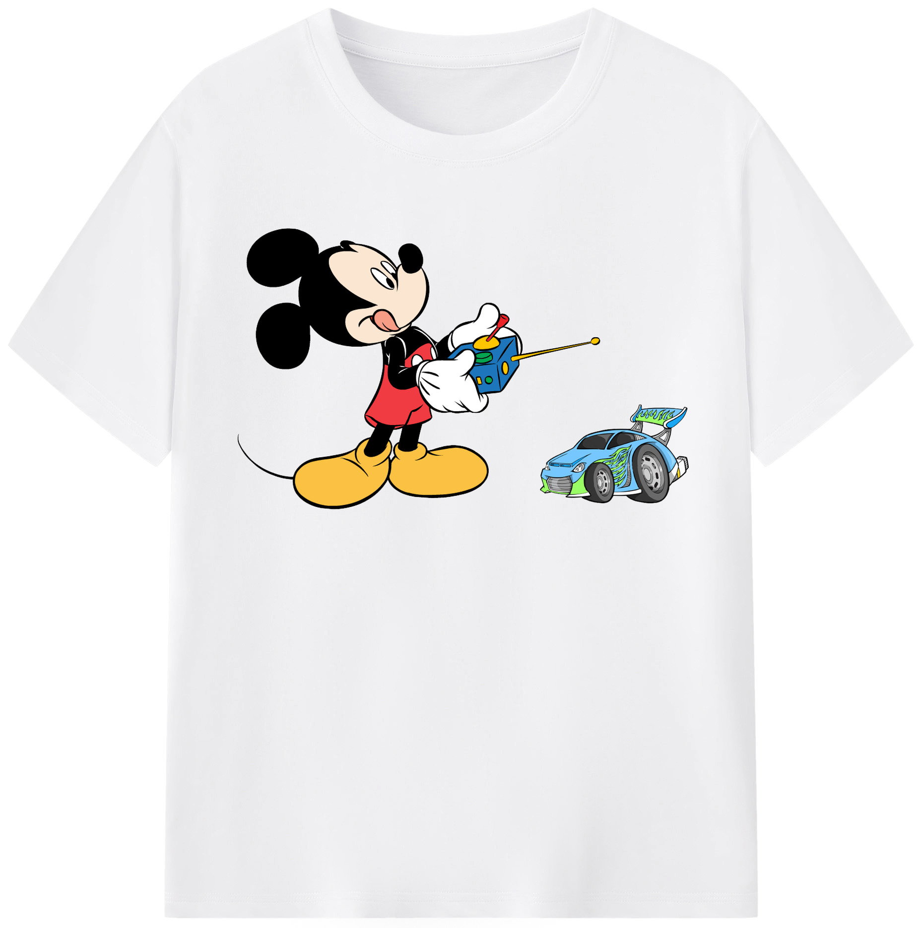 （画像用） ミッキーマウス Mickey Mouse 綿100％半袖Tシャツ（フロントプリント）