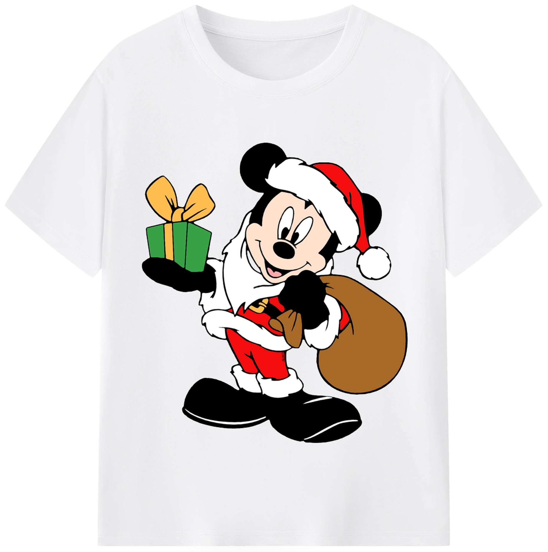 （画像用） ミッキーマウス Mickey Mouse 綿100％半袖Tシャツ（フロントプリント）
