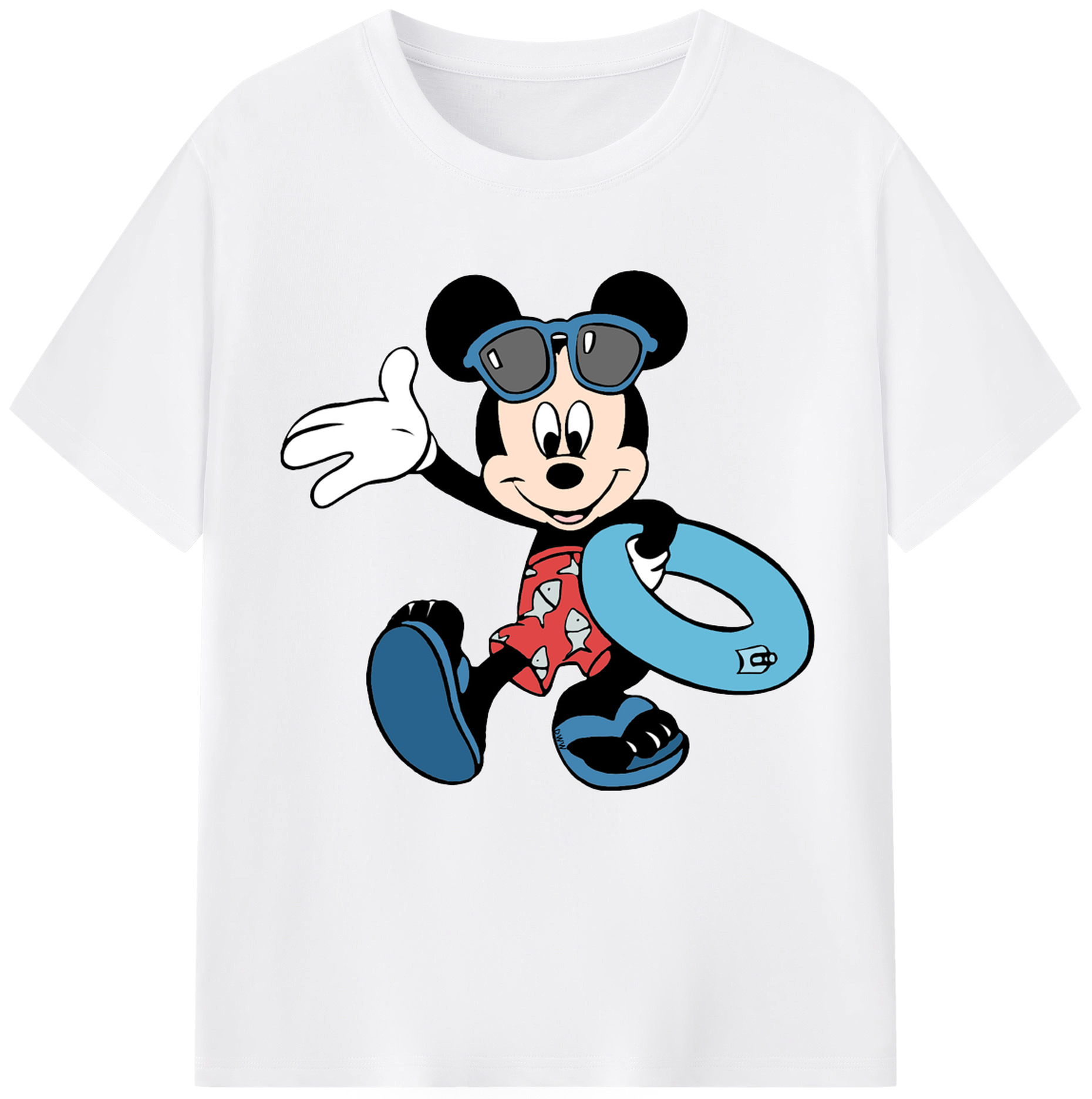 （画像用） ミッキーマウス Mickey Mouse 綿100％半袖Tシャツ（フロントプリント）
