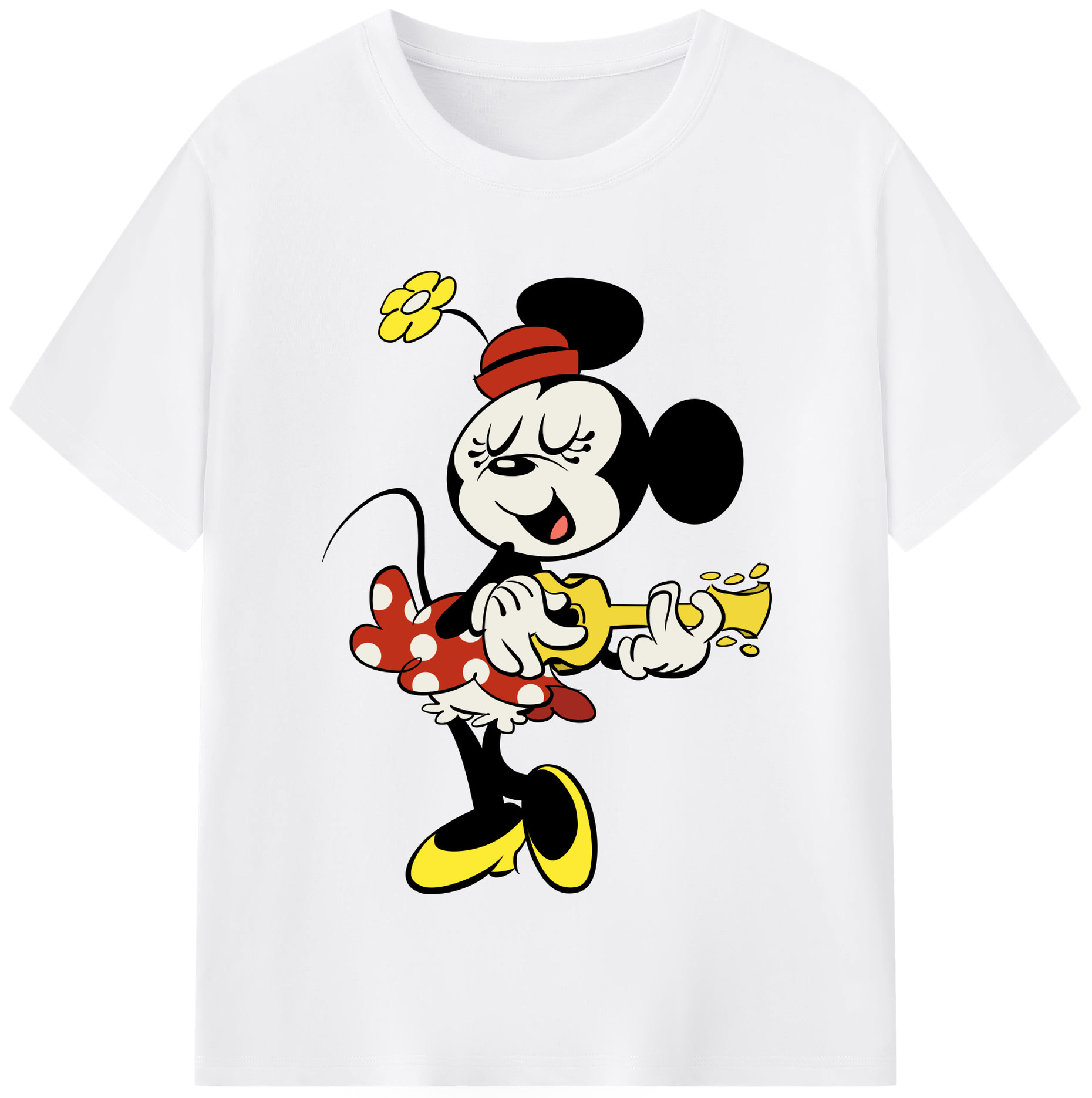 （画像用） ミッキーマウス Mickey Mouse 綿100％半袖Tシャツ（フロントプリント）