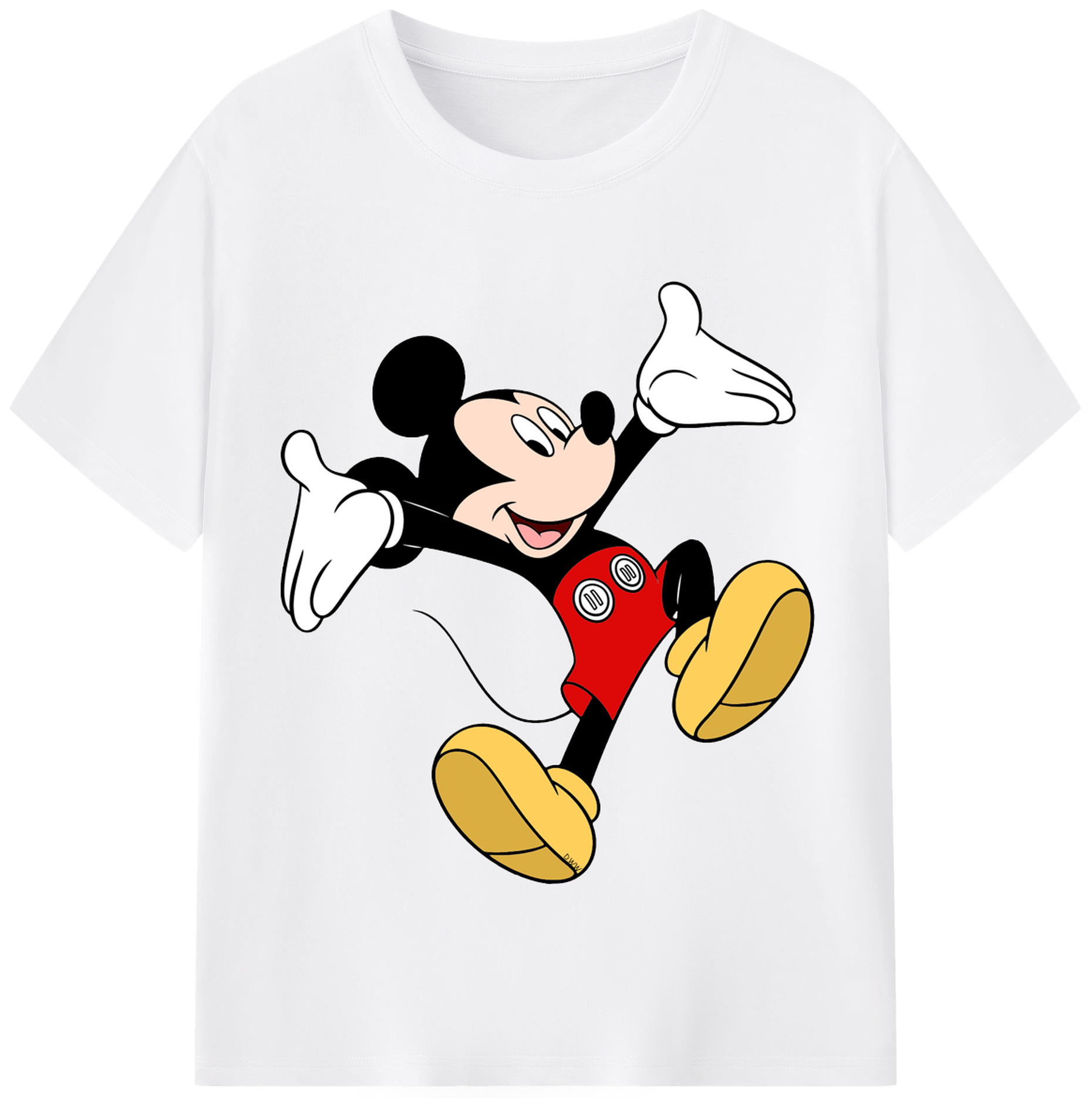 （画像用） ミッキーマウス Mickey Mouse 綿100％半袖Tシャツ（フロントプリント）
