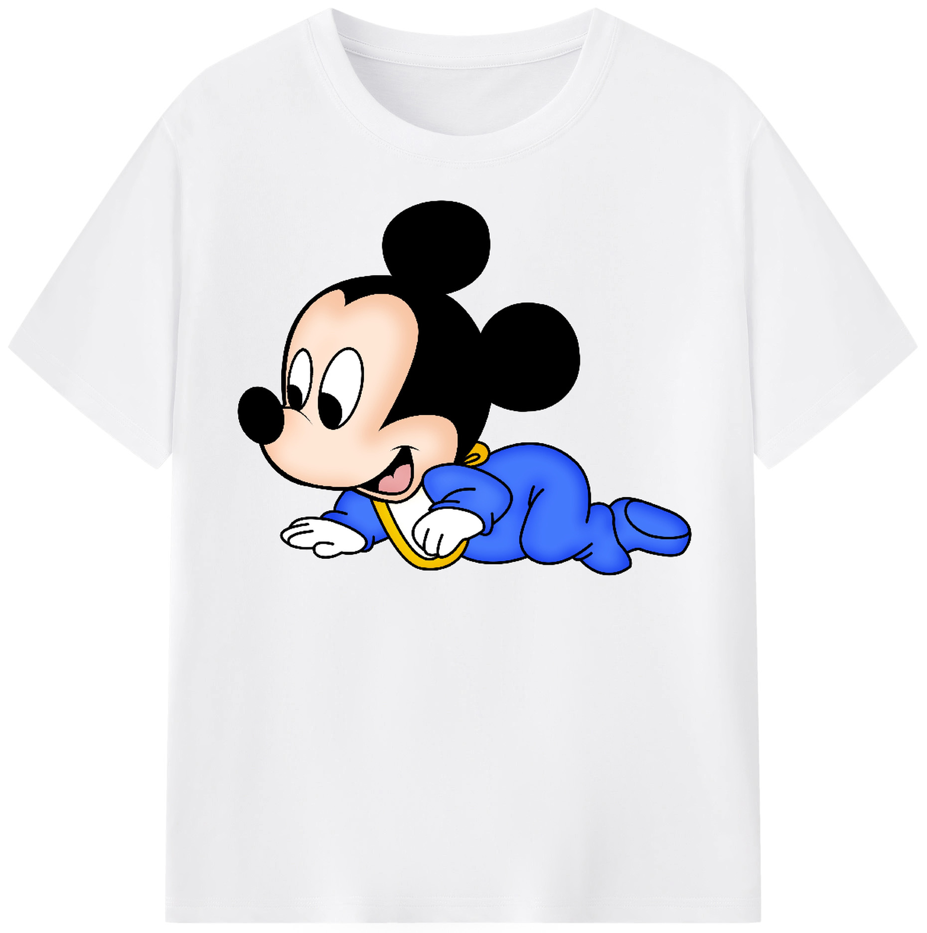 （画像用） ミッキーマウス Mickey Mouse 綿100％半袖Tシャツ（フロントプリント）