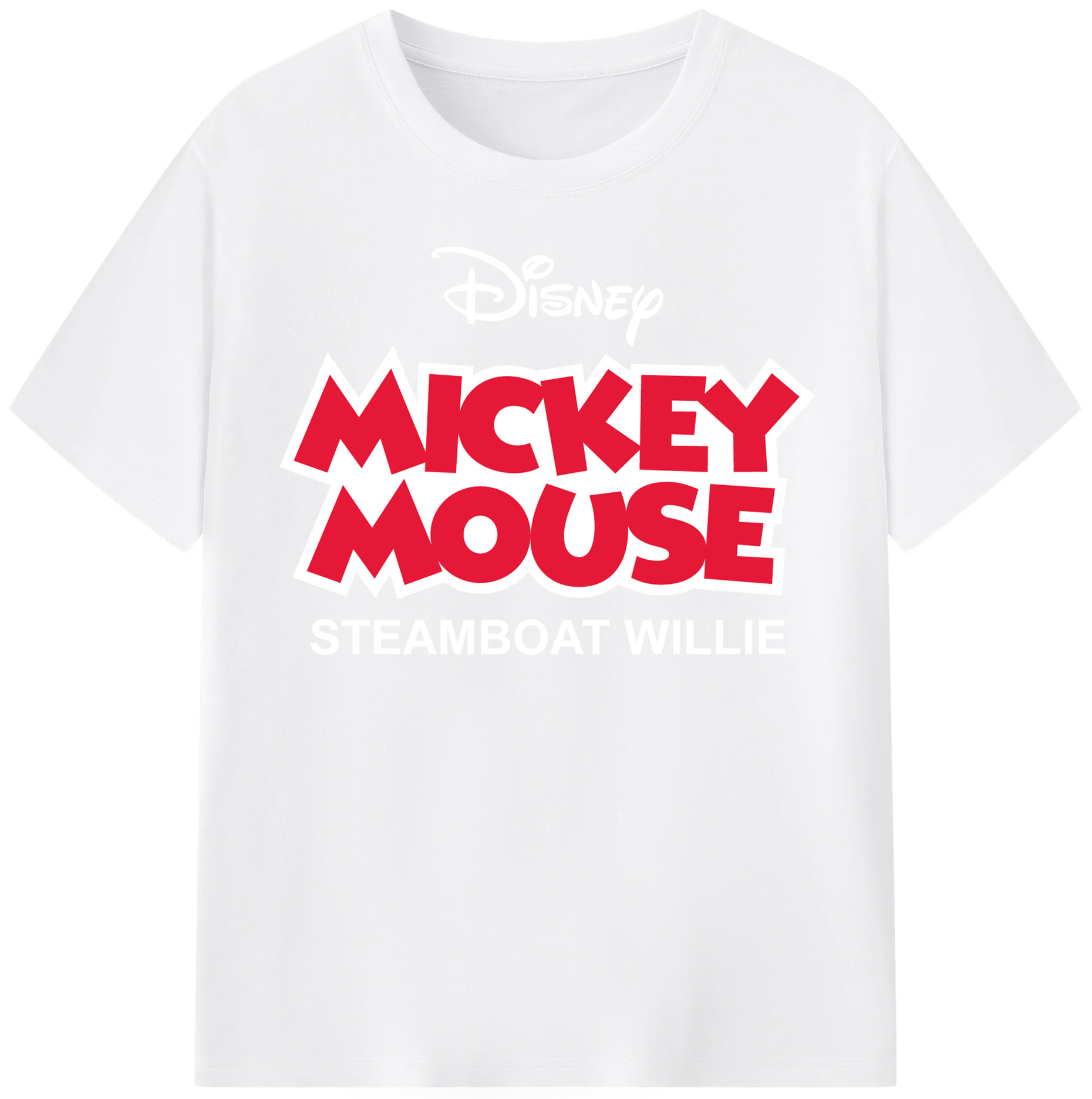 （画像用） ミッキーマウス Mickey Mouse 綿100％半袖Tシャツ（フロントプリント）