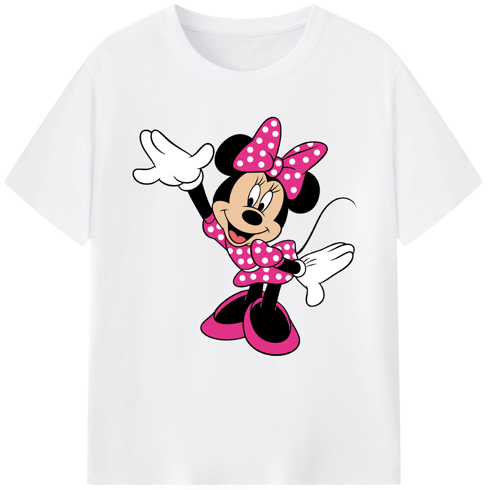 （画像用） ミッキーマウス Mickey Mouse 綿100％半袖Tシャツ（フロントプリント）
