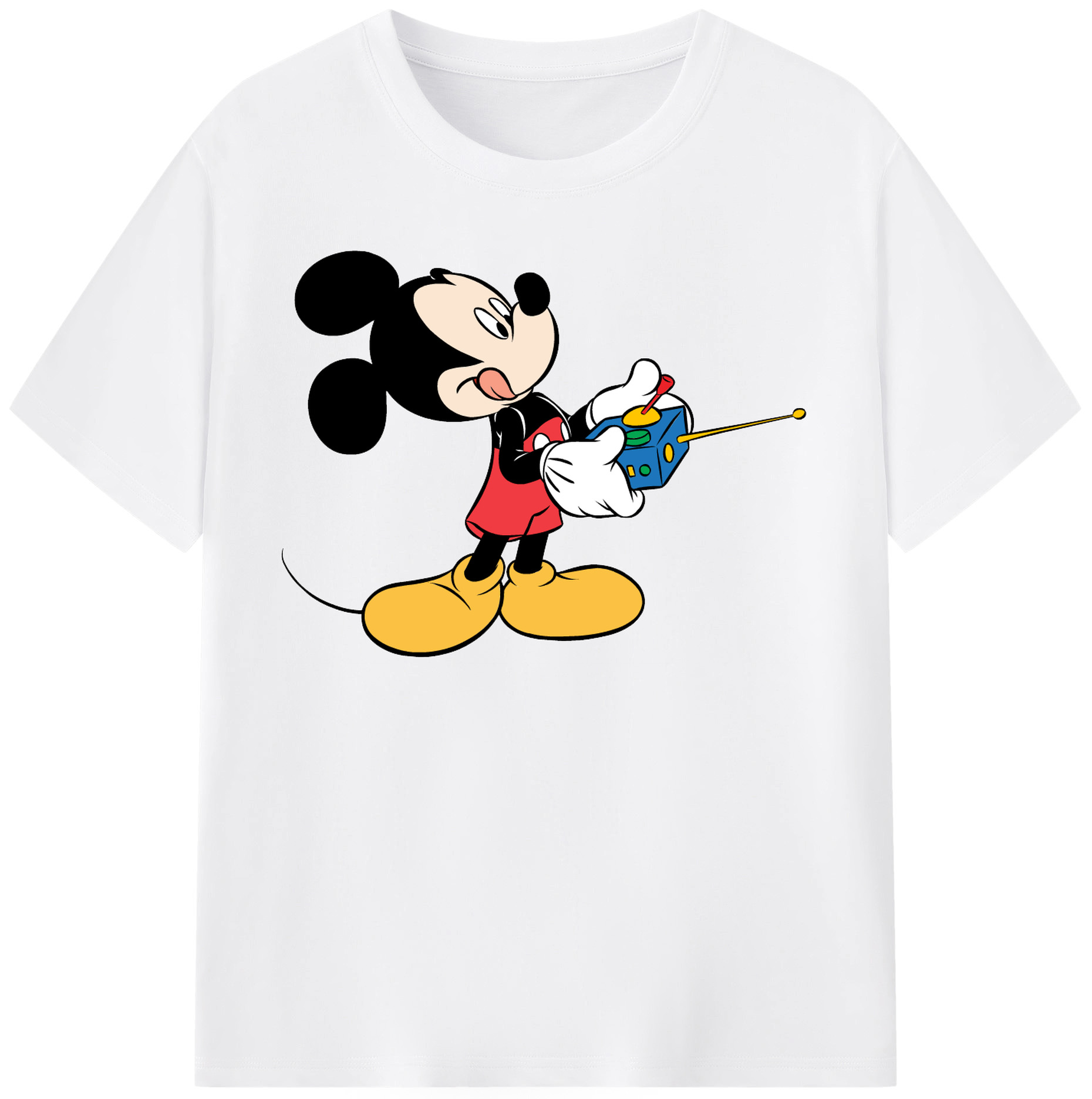 （画像用） ミッキーマウス Mickey Mouse 綿100％半袖Tシャツ（フロントプリント）