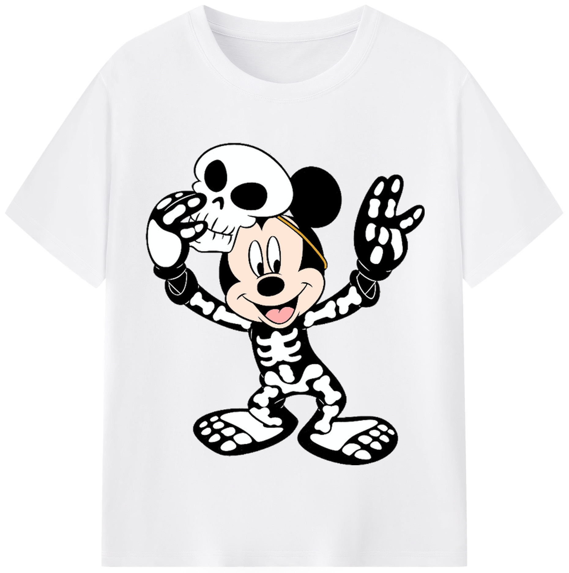 （画像用） ミッキーマウス Mickey Mouse 綿100％半袖Tシャツ（フロントプリント）
