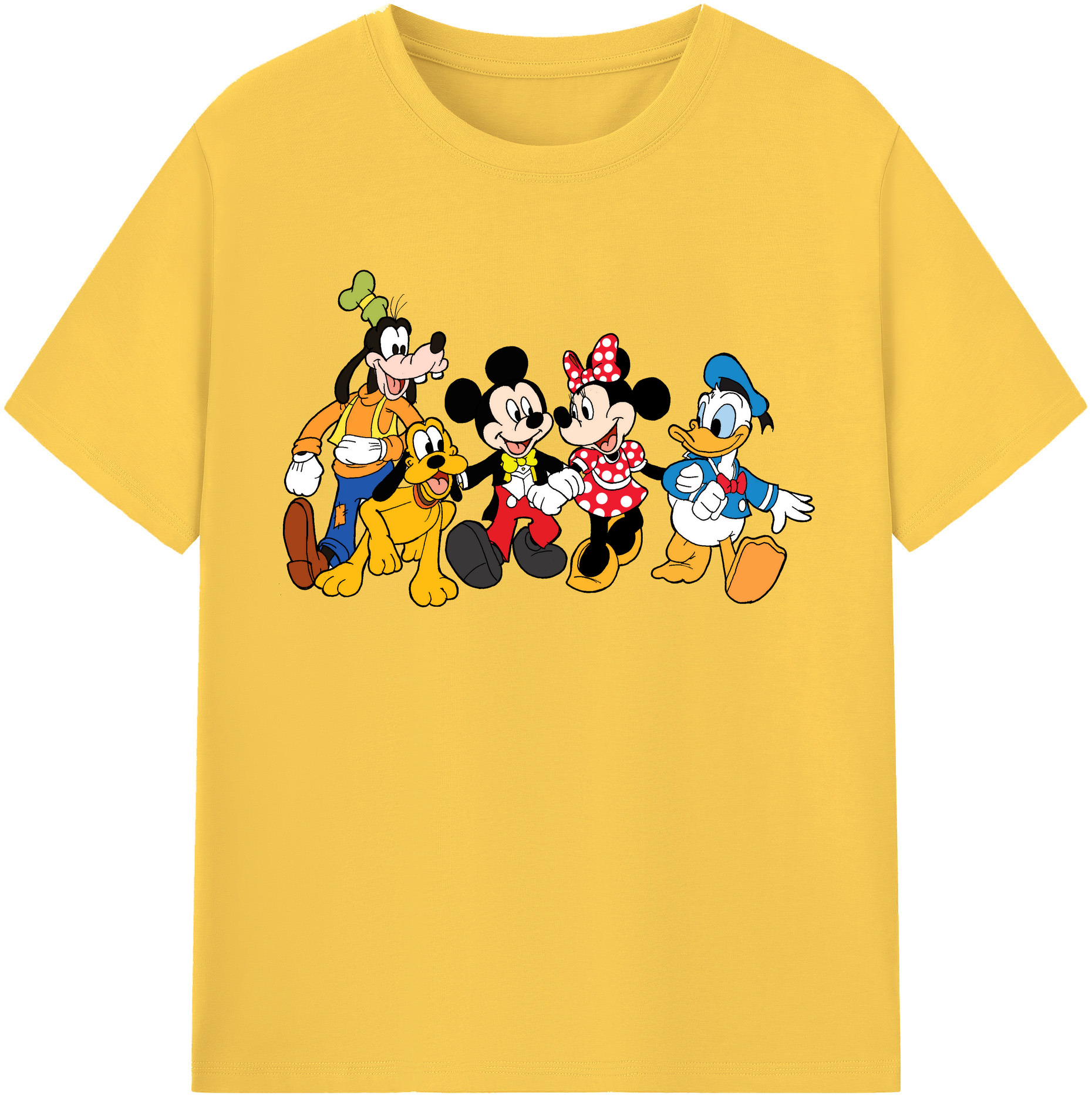（画像用） ミッキーマウス Mickey Mouse 綿100％半袖Tシャツ（フロントプリント）