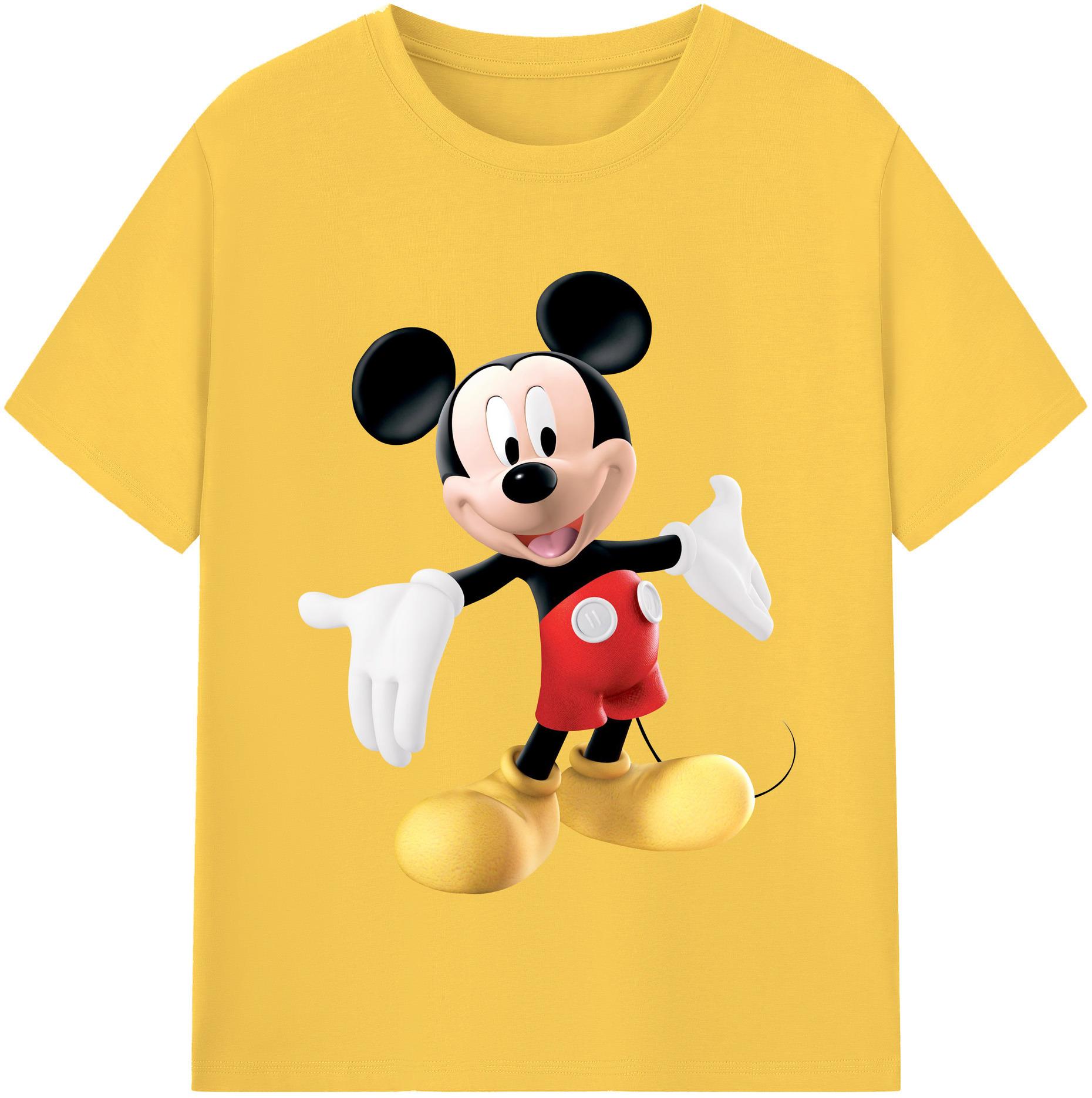 （画像用） ミッキーマウス Mickey Mouse 綿100％半袖Tシャツ（フロントプリント）