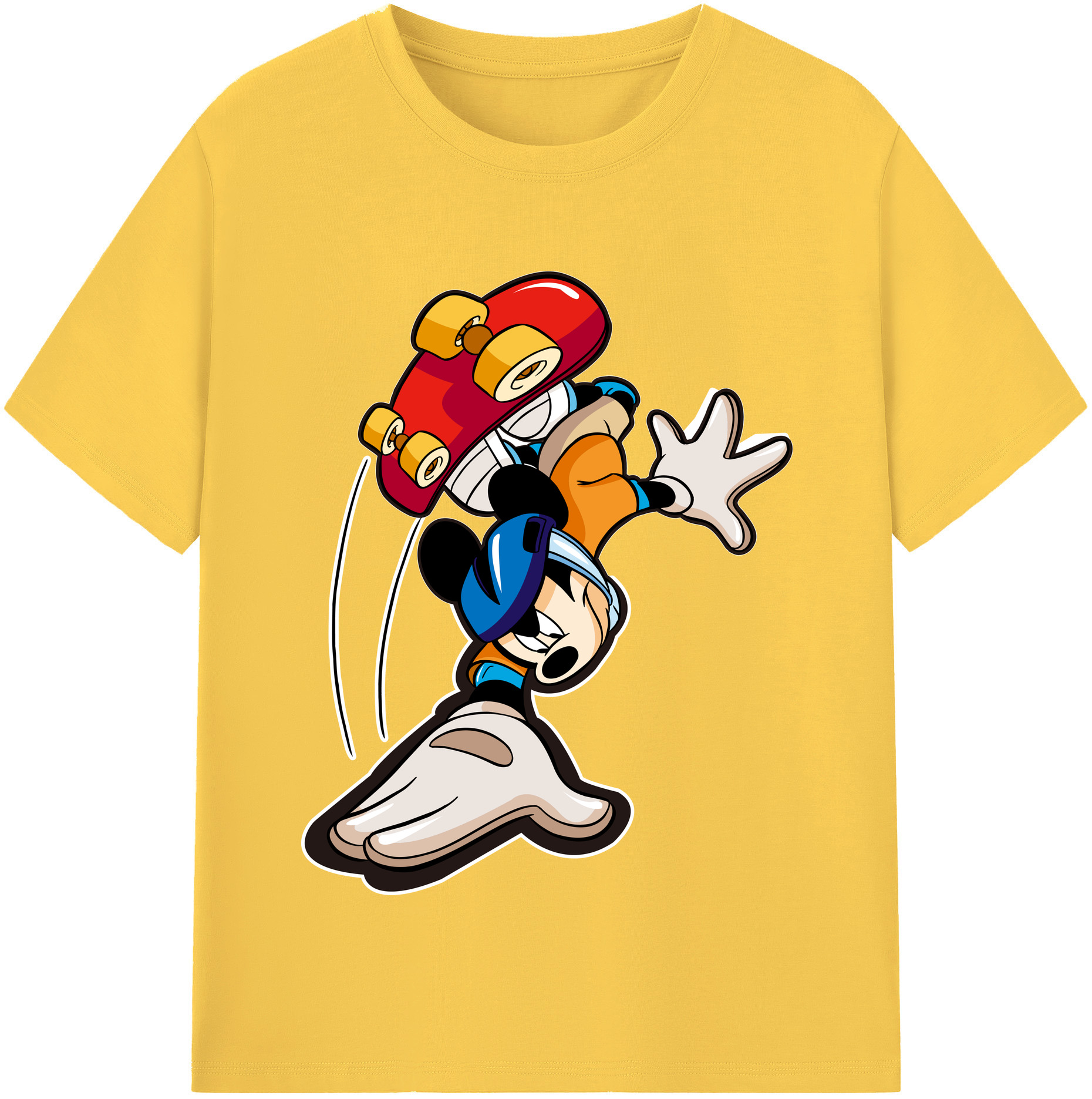 （画像用） ミッキーマウス Mickey Mouse 綿100％半袖Tシャツ（フロントプリント）