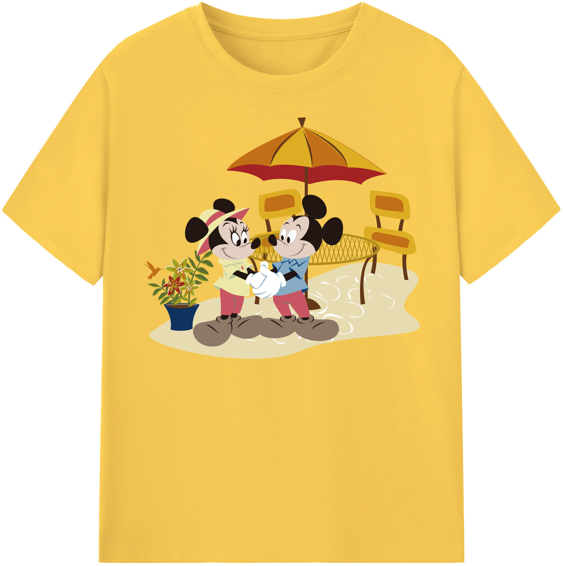 （画像用） ミッキーマウス Mickey Mouse 綿100％半袖Tシャツ（フロントプリント）