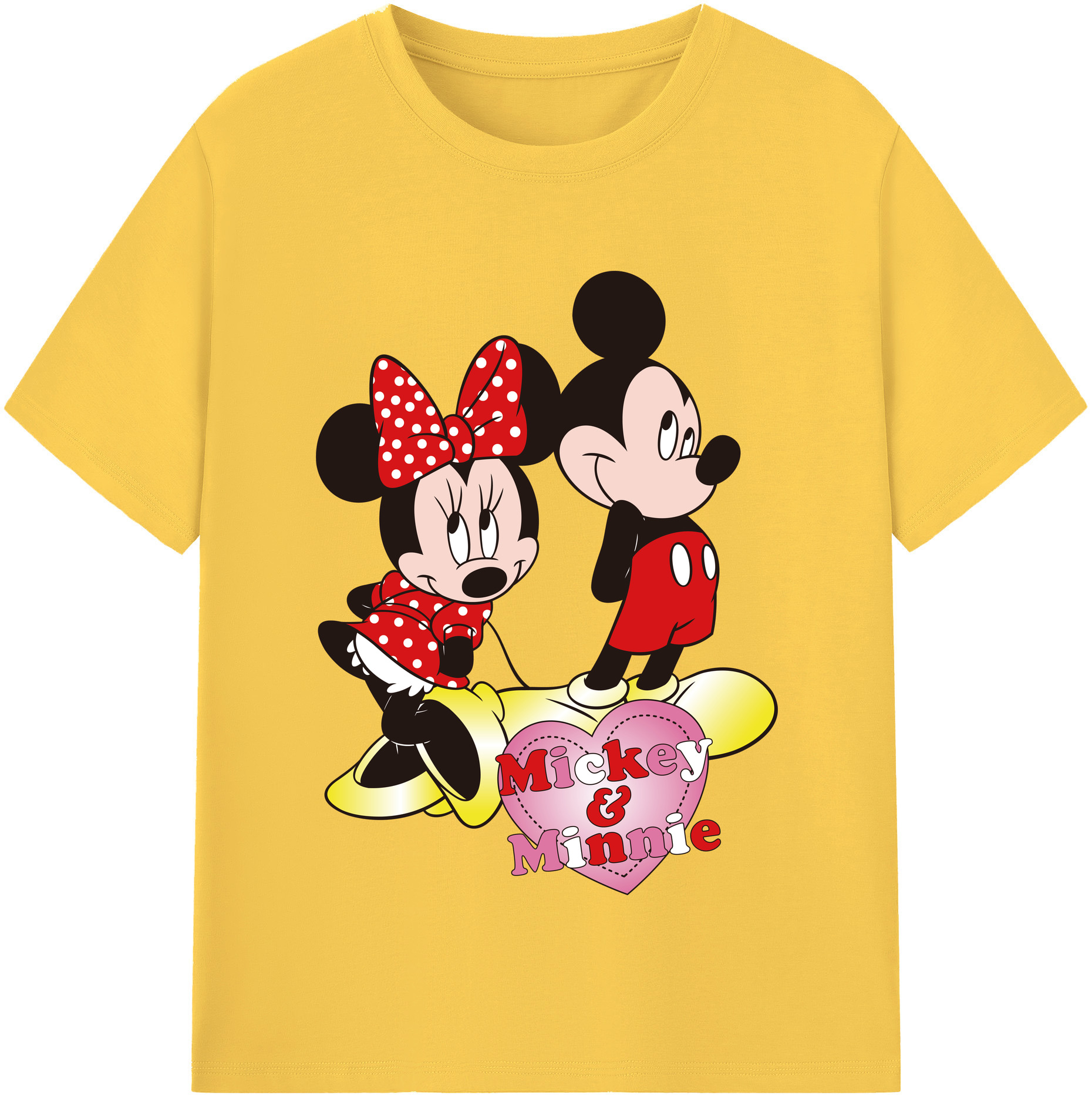 （画像用） ミッキーマウス Mickey Mouse 綿100％半袖Tシャツ（フロントプリント）