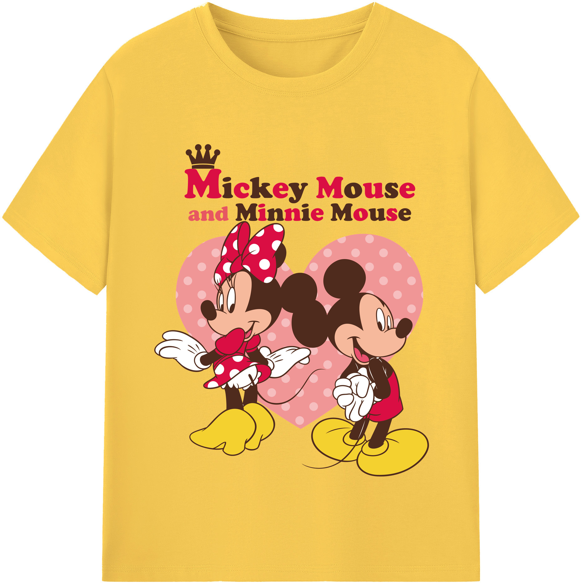 （画像用） ミッキーマウス Mickey Mouse 綿100％半袖Tシャツ（フロントプリント）