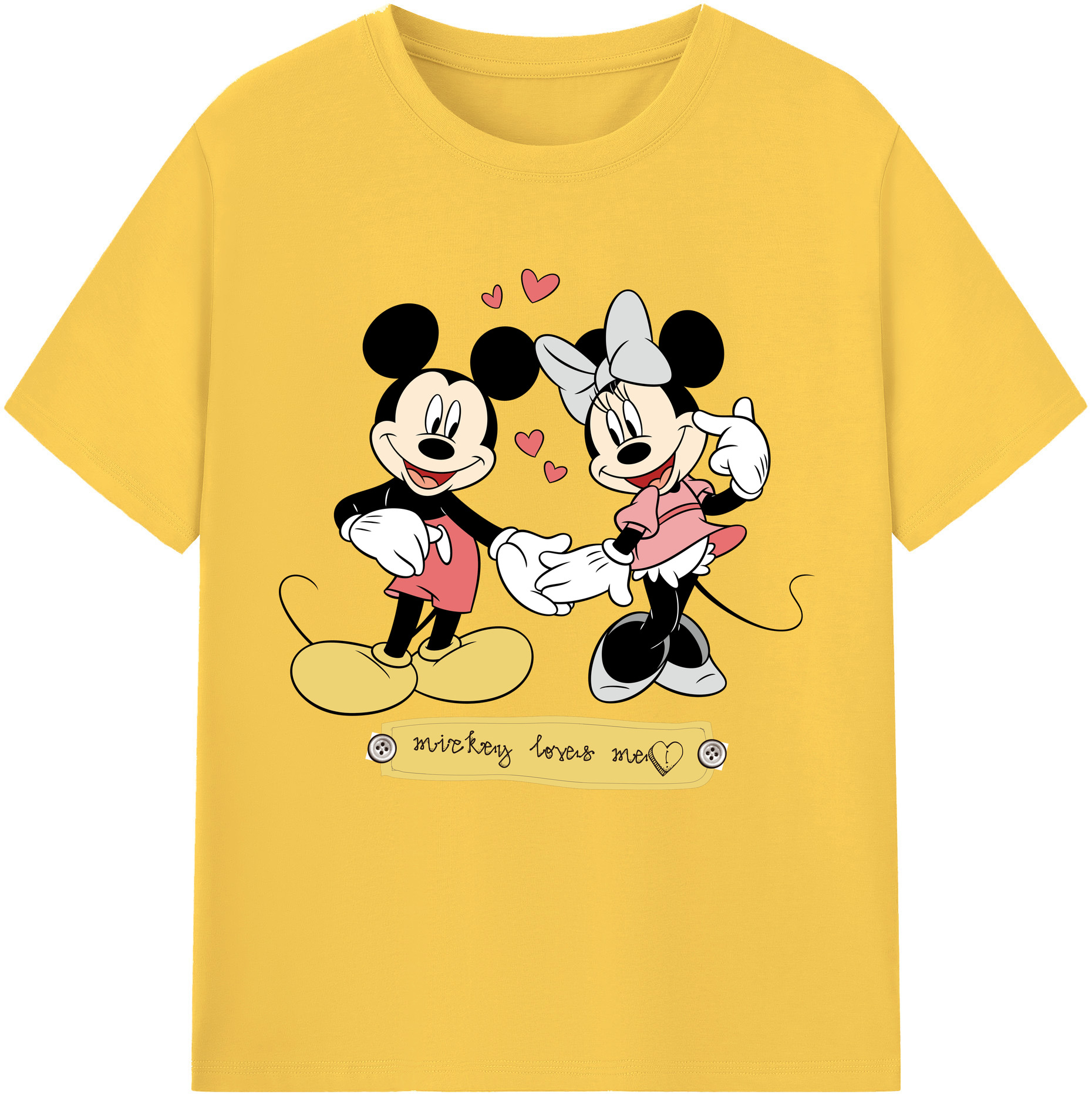（画像用） ミッキーマウス Mickey Mouse 綿100％半袖Tシャツ（フロントプリント）