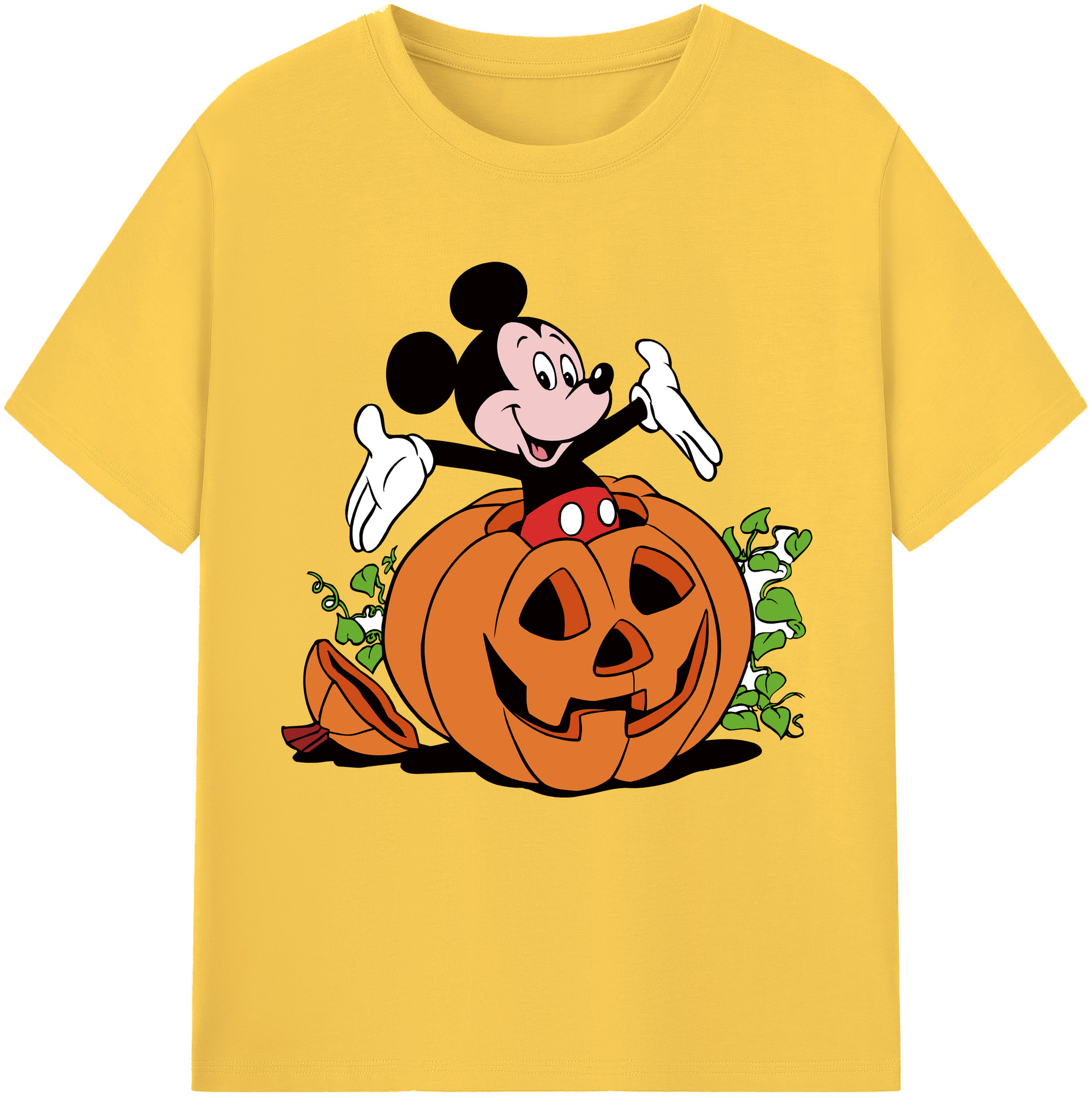 （画像用） ミッキーマウス Mickey Mouse 綿100％半袖Tシャツ（フロントプリント）