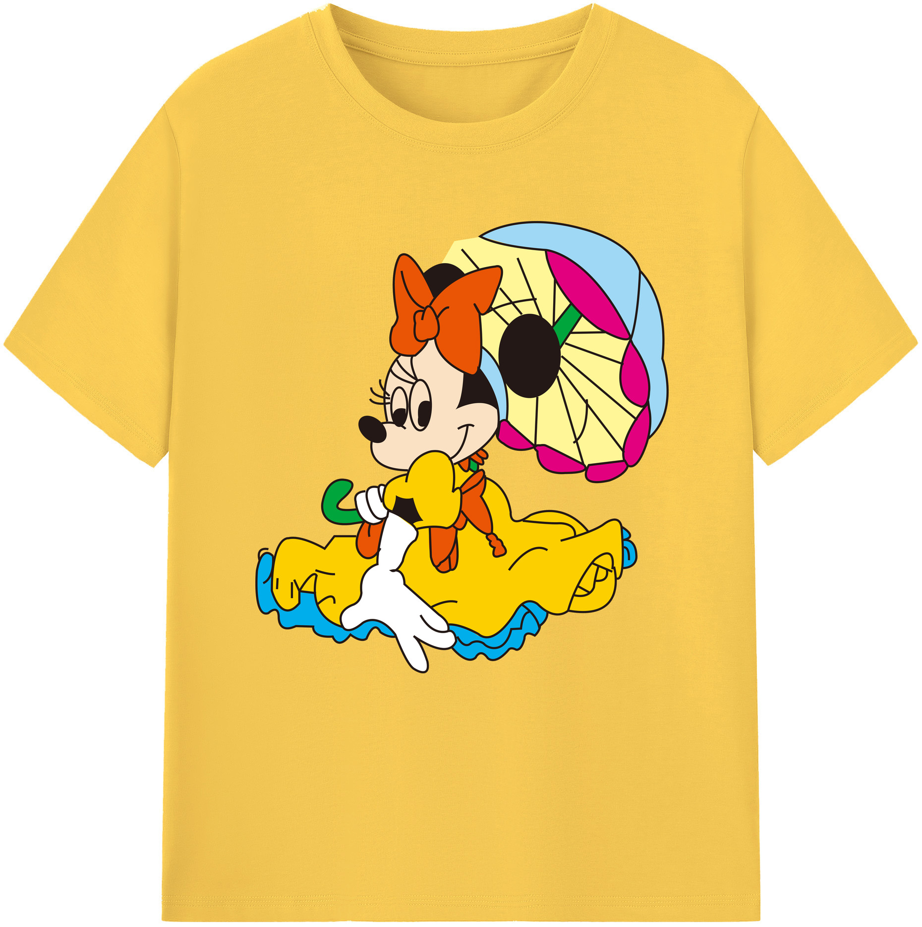 （画像用） ミッキーマウス Mickey Mouse 綿100％半袖Tシャツ（フロントプリント）
