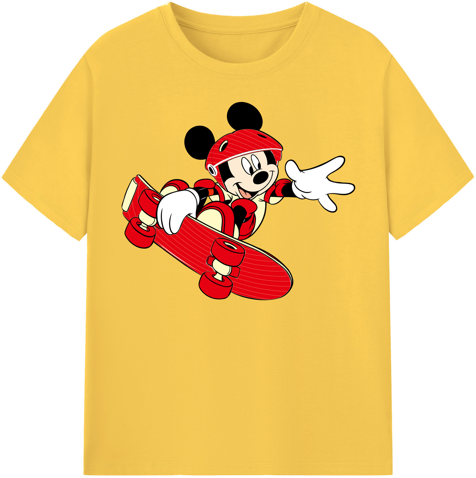 （画像用） ミッキーマウス Mickey Mouse 綿100％半袖Tシャツ（フロントプリント）