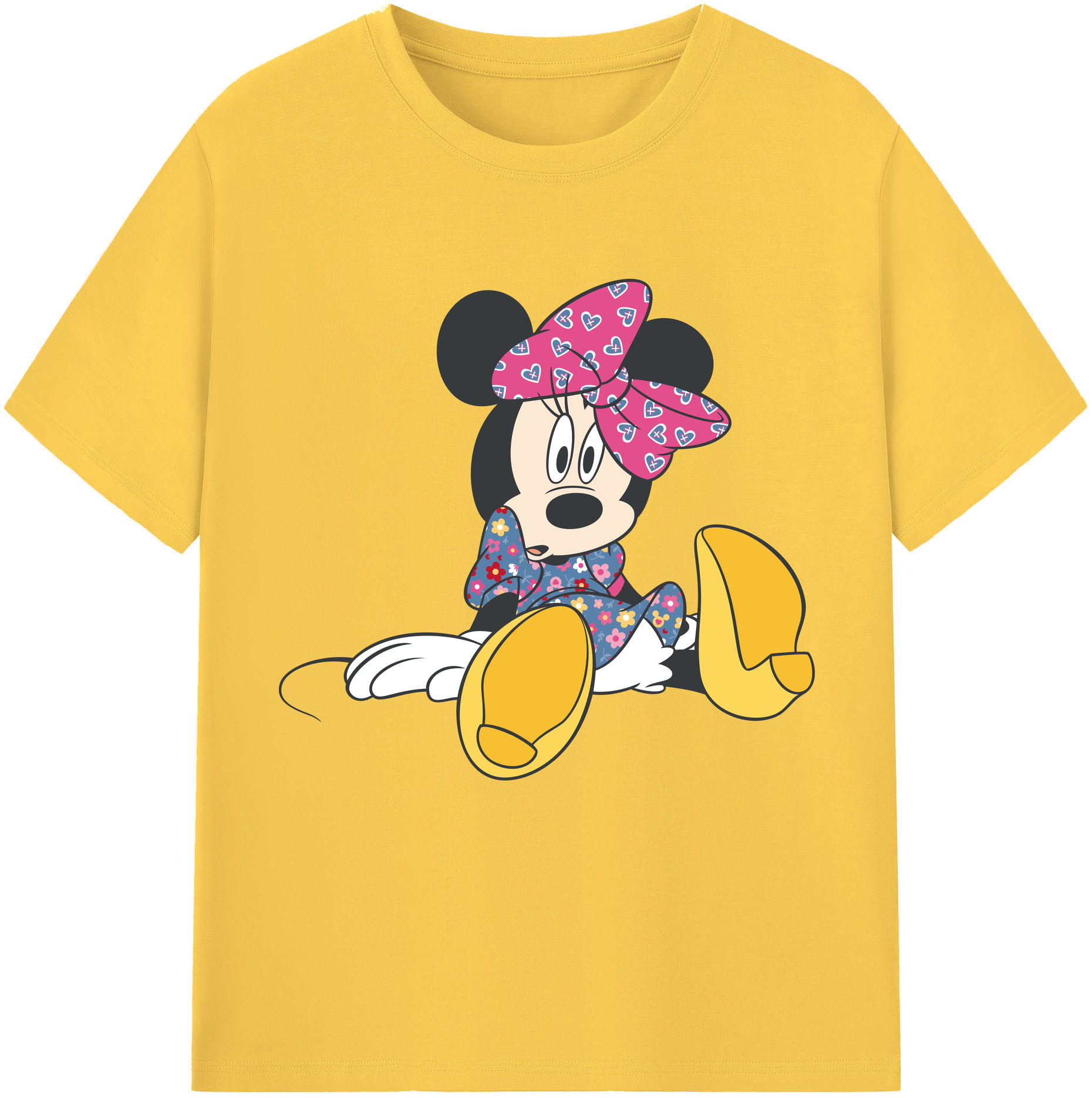（画像用） ミッキーマウス Mickey Mouse 綿100％半袖Tシャツ（フロントプリント）