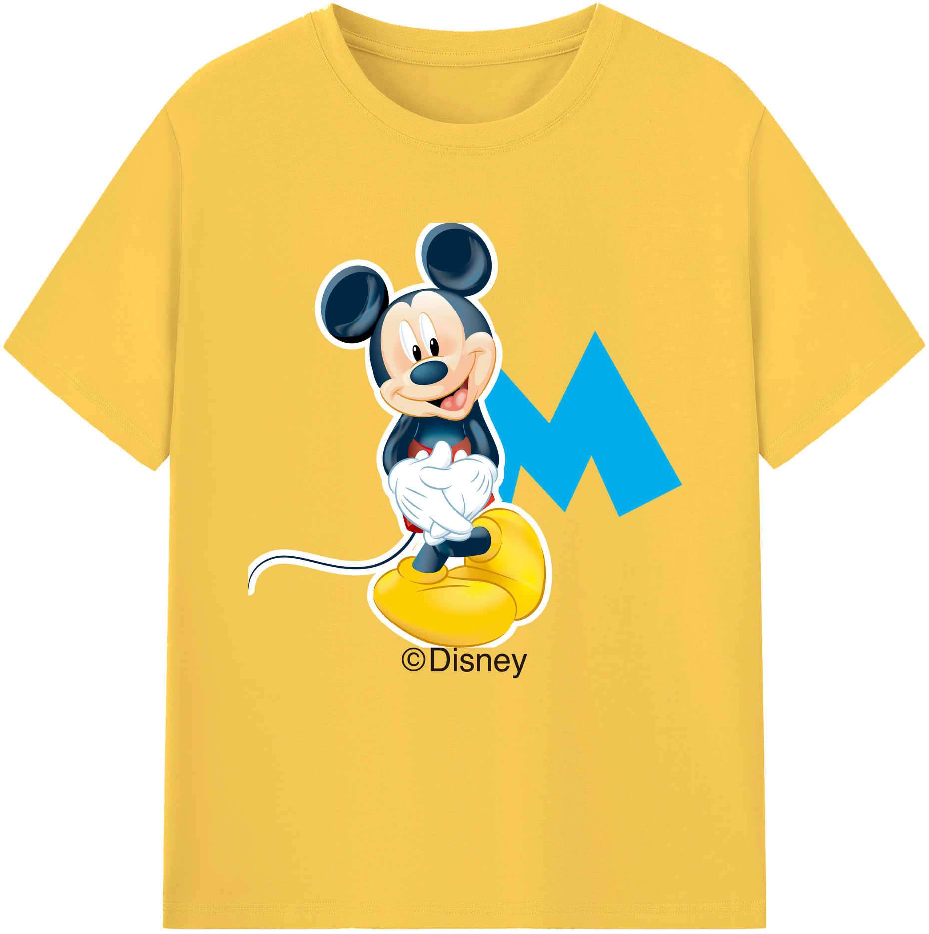 （画像用） ミッキーマウス Mickey Mouse 綿100％半袖Tシャツ（フロントプリント）