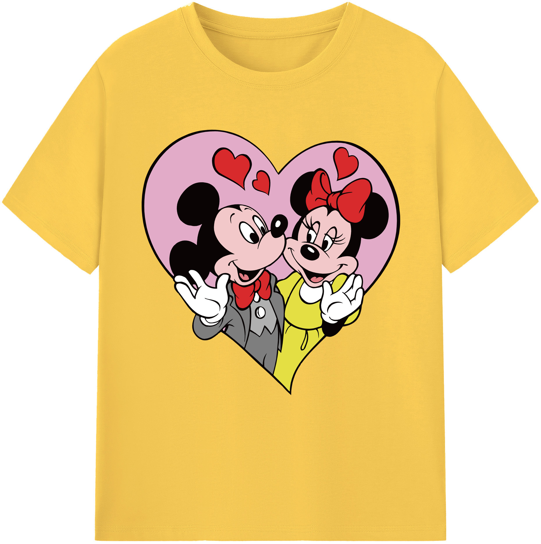 （画像用） ミッキーマウス Mickey Mouse 綿100％半袖Tシャツ（フロントプリント）
