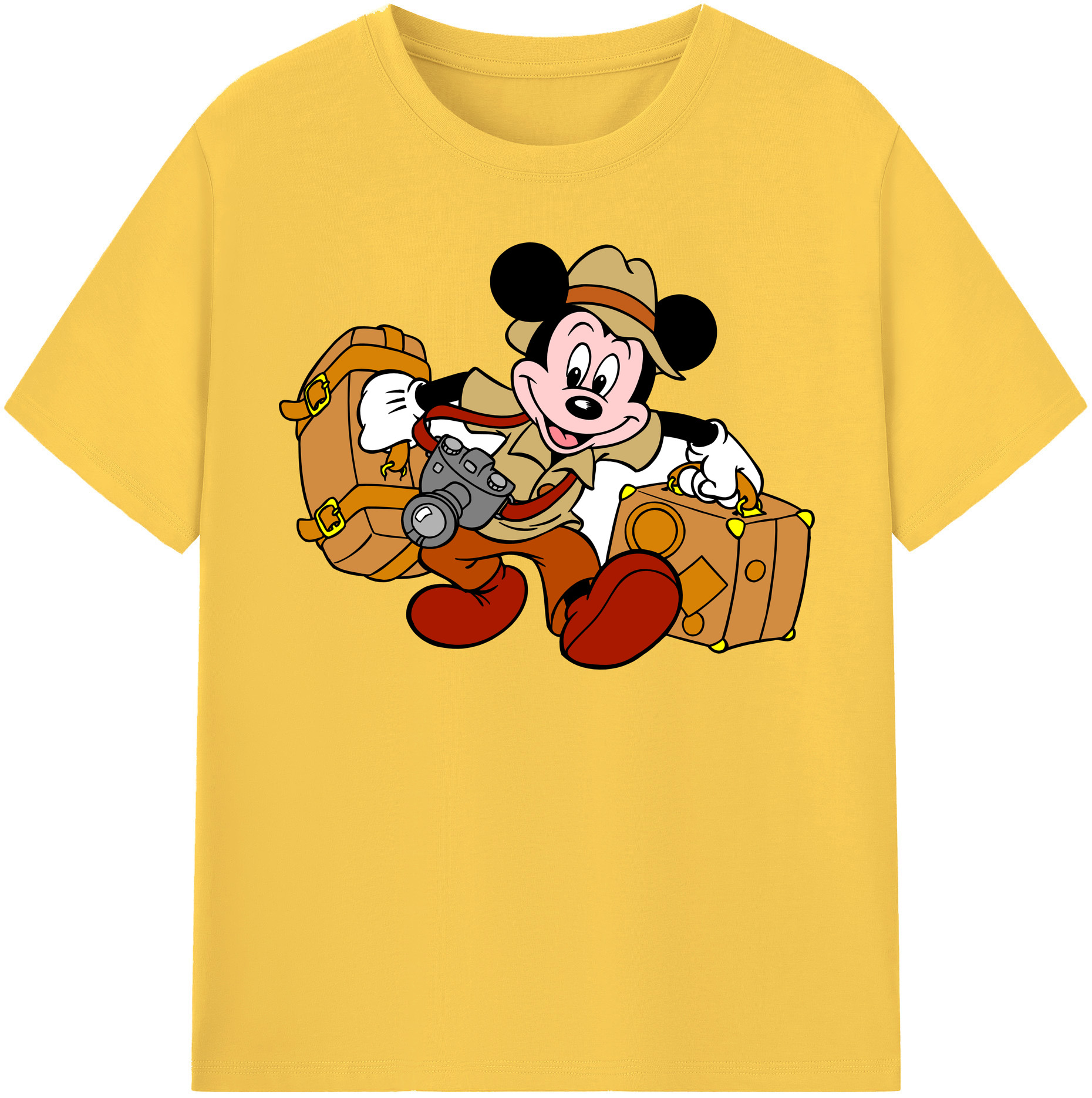 （画像用） ミッキーマウス Mickey Mouse 綿100％半袖Tシャツ（フロントプリント）