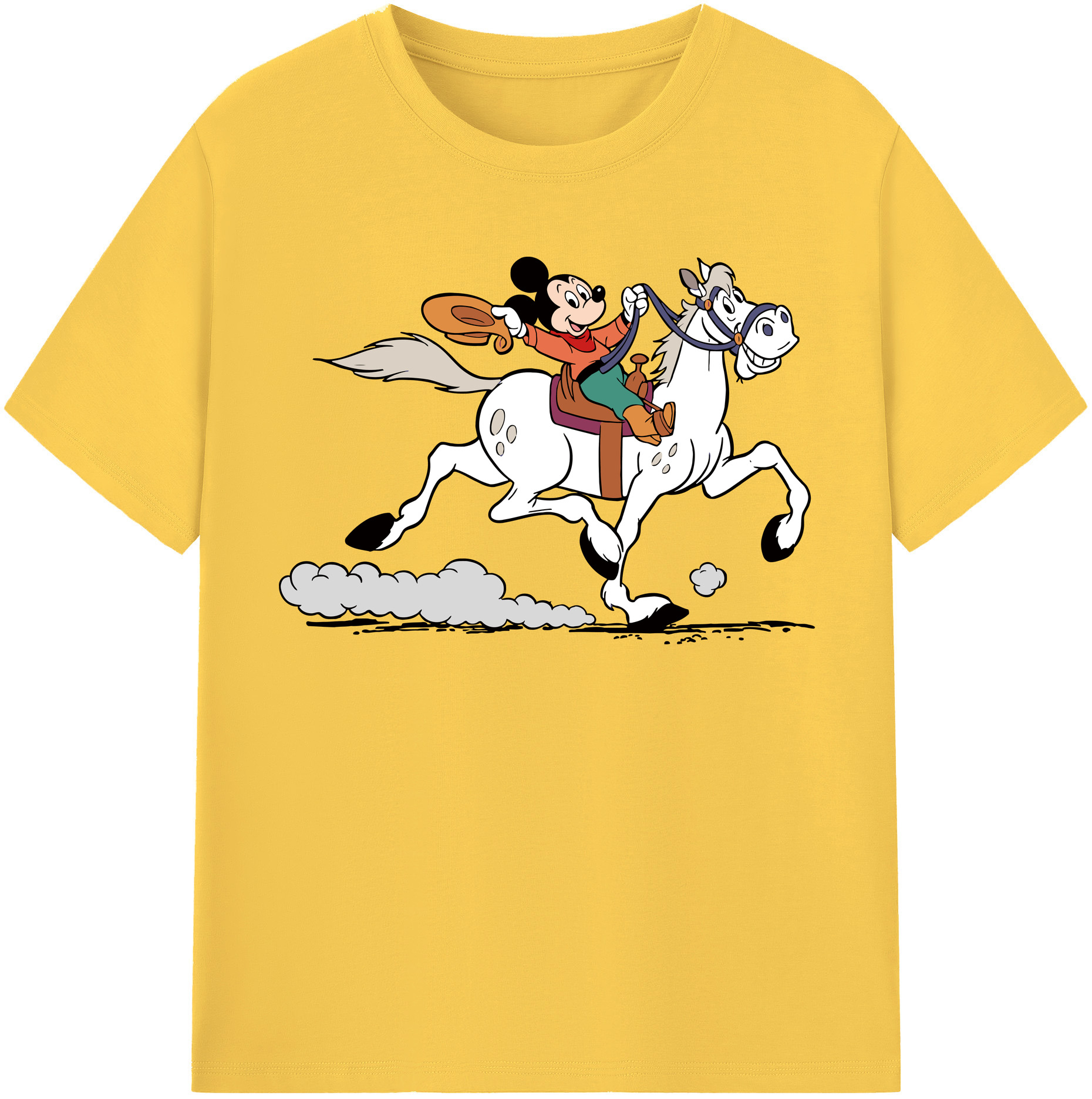 （画像用） ミッキーマウス Mickey Mouse 綿100％半袖Tシャツ（フロントプリント）