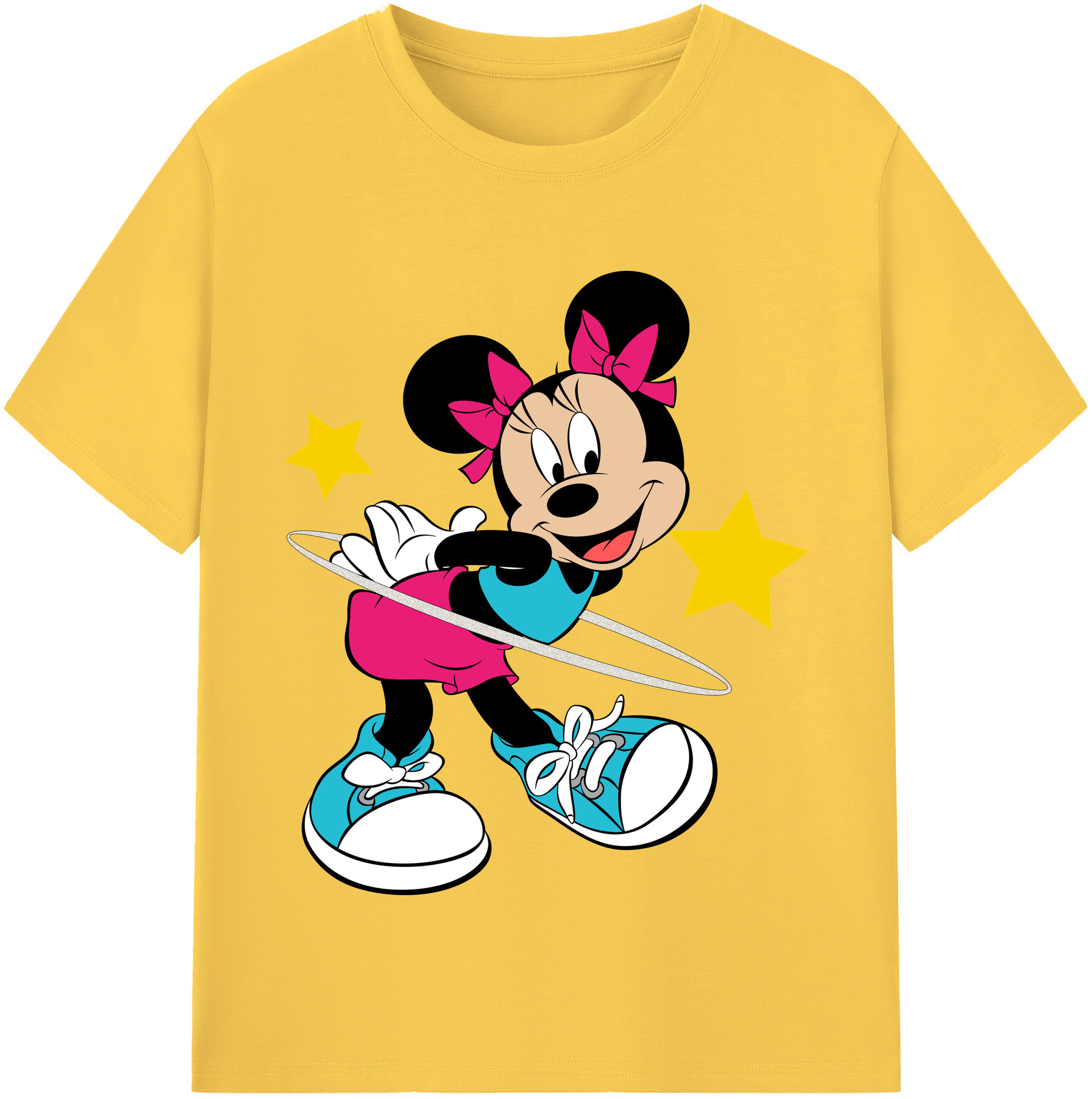 （画像用） ミッキーマウス Mickey Mouse 綿100％半袖Tシャツ（フロントプリント）