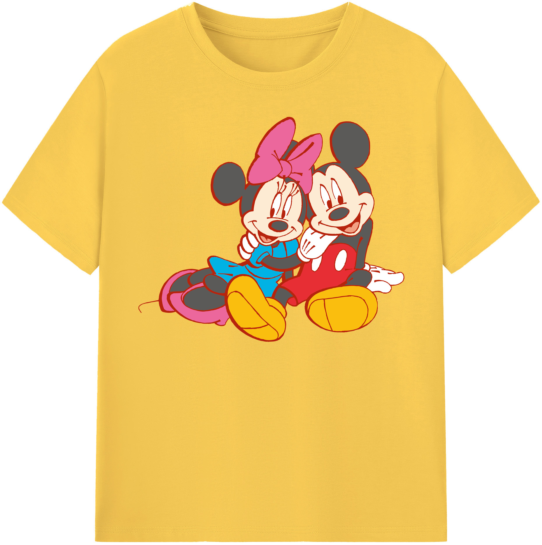 （画像用） ミッキーマウス Mickey Mouse 綿100％半袖Tシャツ（フロントプリント）